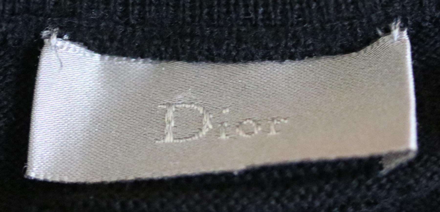CHRISTIAN DIOR V-NECK WOOL KNIT SWEATER MEDIUM - Image 4