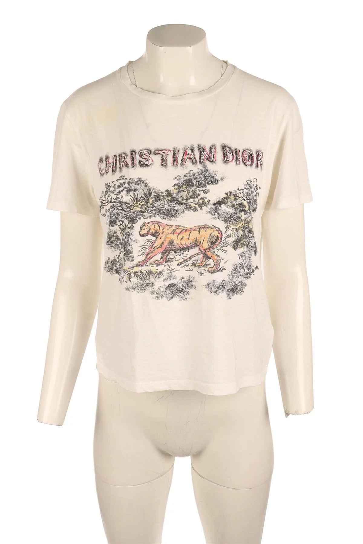 CHRISTIAN DIOR WHITE COTTON T-SHIRT LARGE - Image 2