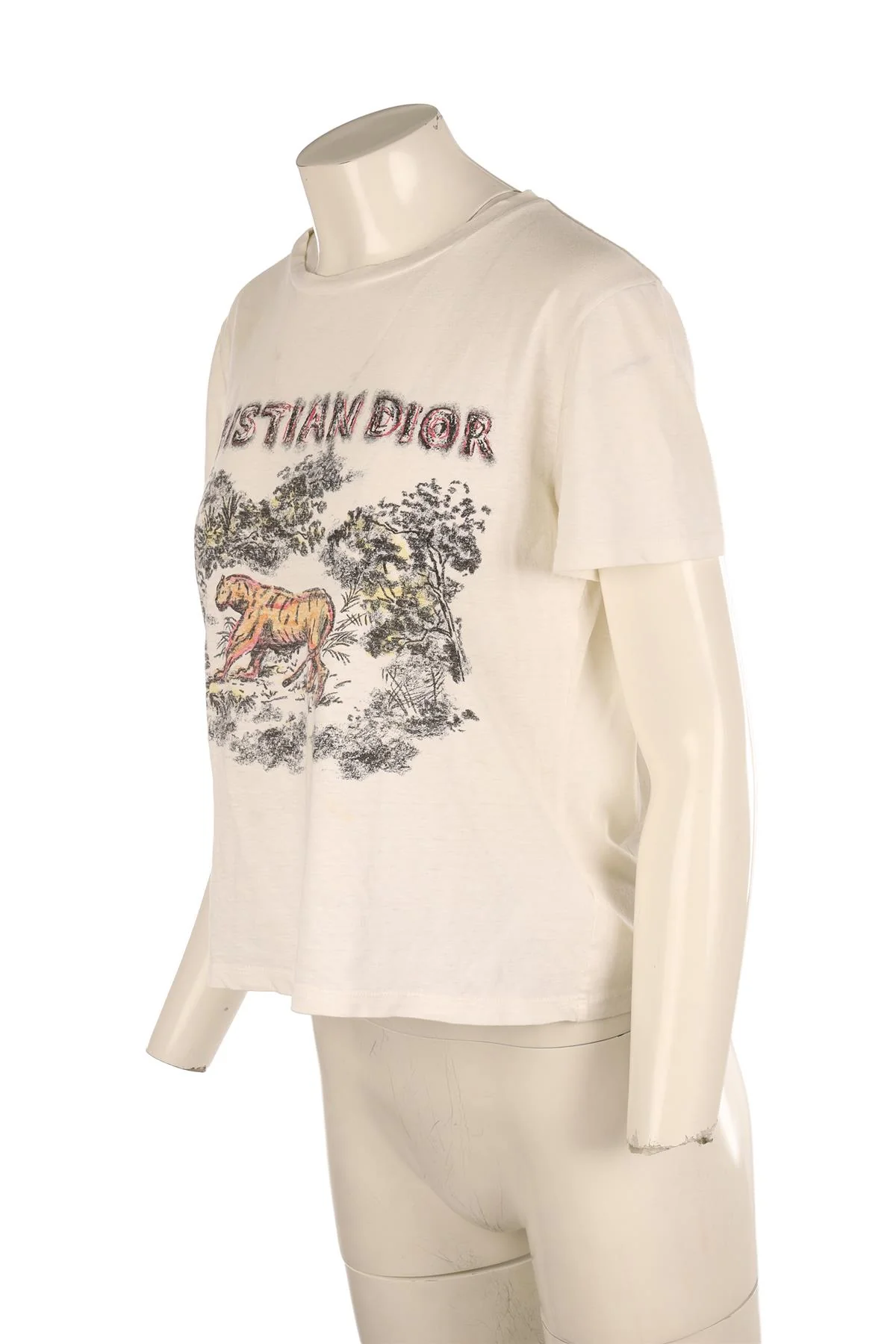 CHRISTIAN DIOR WHITE COTTON T-SHIRT LARGE - Image 3