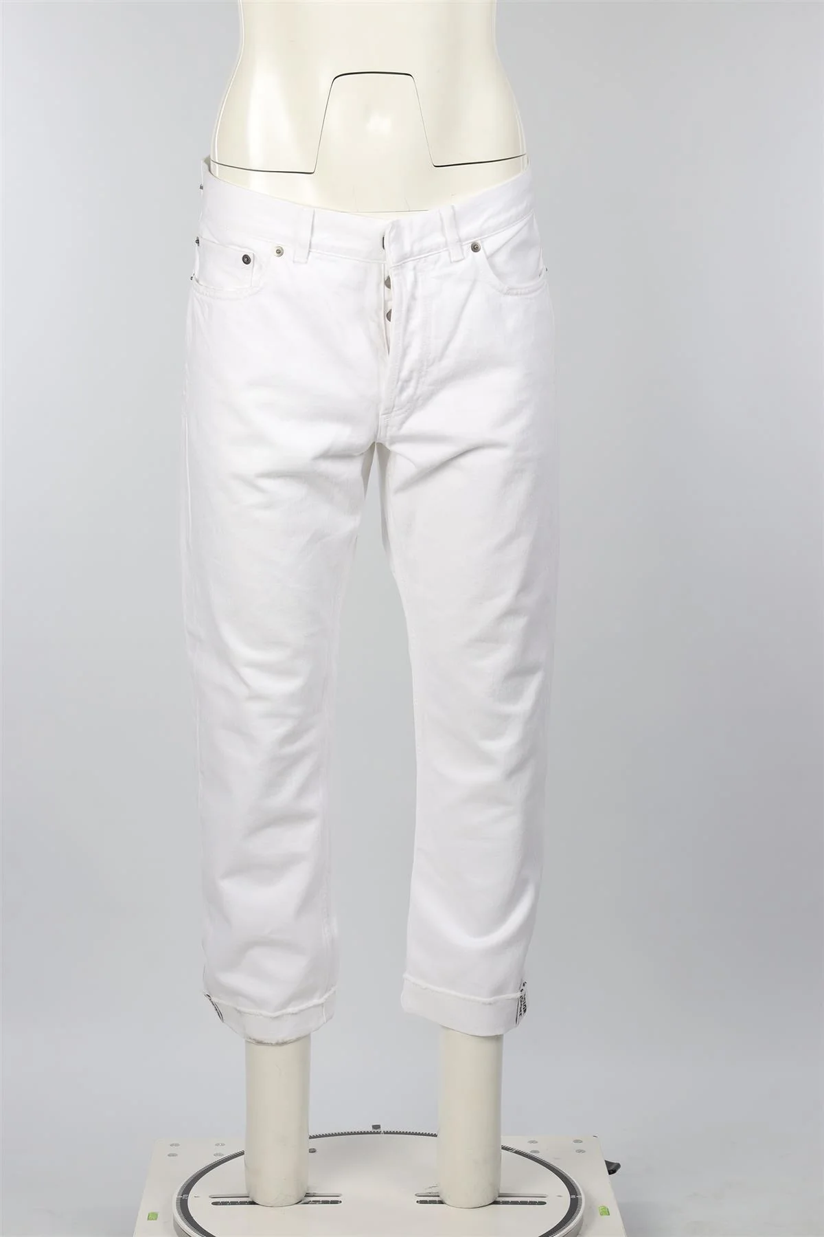 CHRISTIAN DIOR WHITE HIGH RISE STRAIGHT LEG JEANS FR 40 UK 12 - Image 2