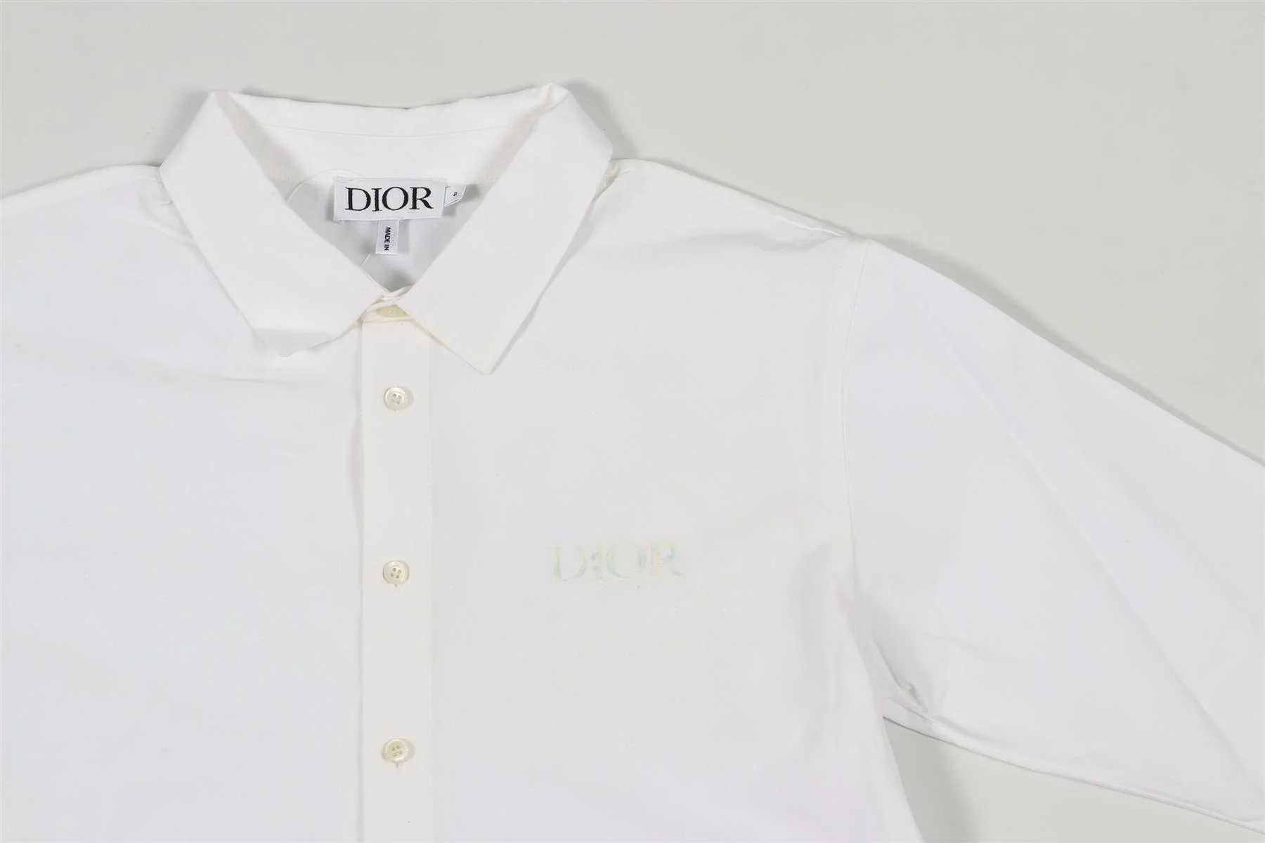 CHRISTIAN DIOR WHITE KIDS BOYS COTTON SHIRT 8 YEARS - Image 4