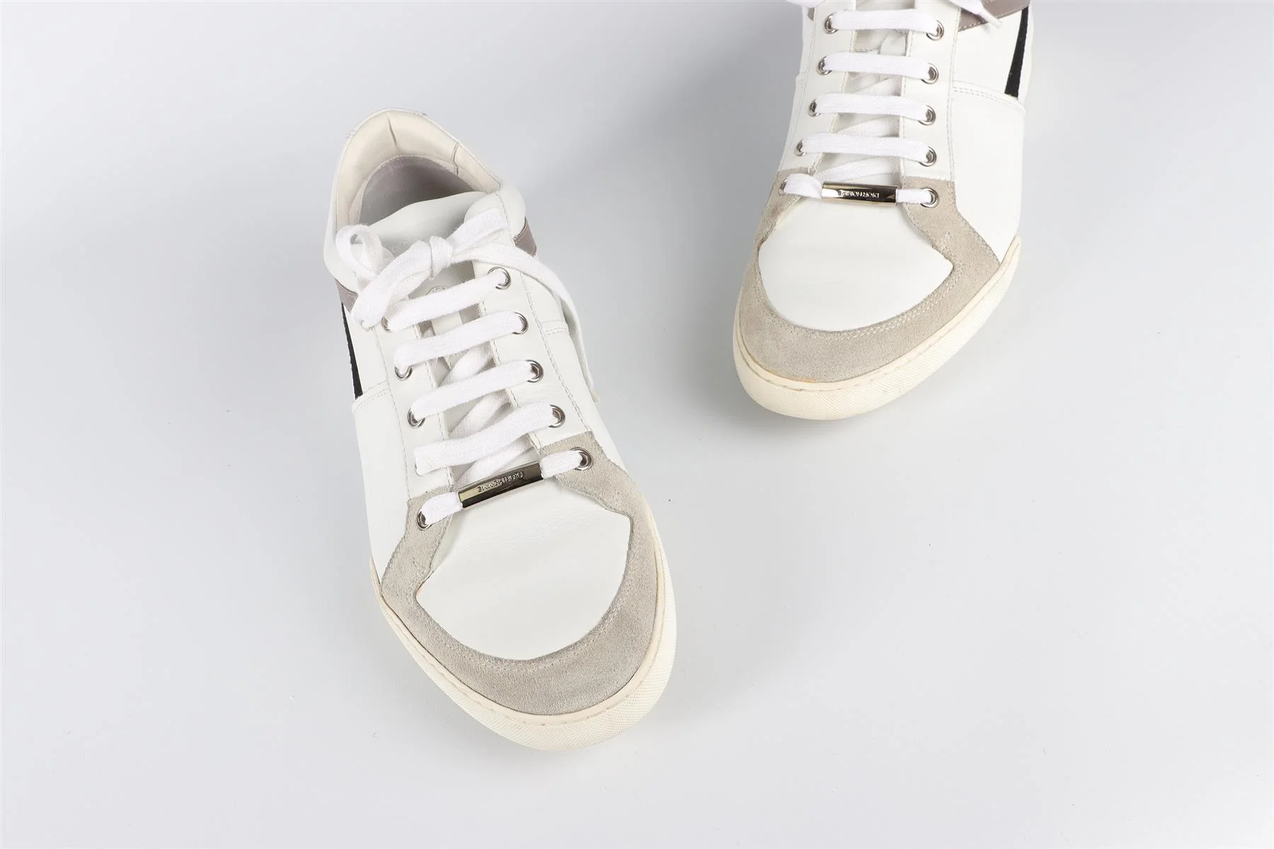 CHRISTIAN DIOR WHITE MEN'S B18 LEATHER SNEAKERS EU 41 UK 7 US 8 - Image 4