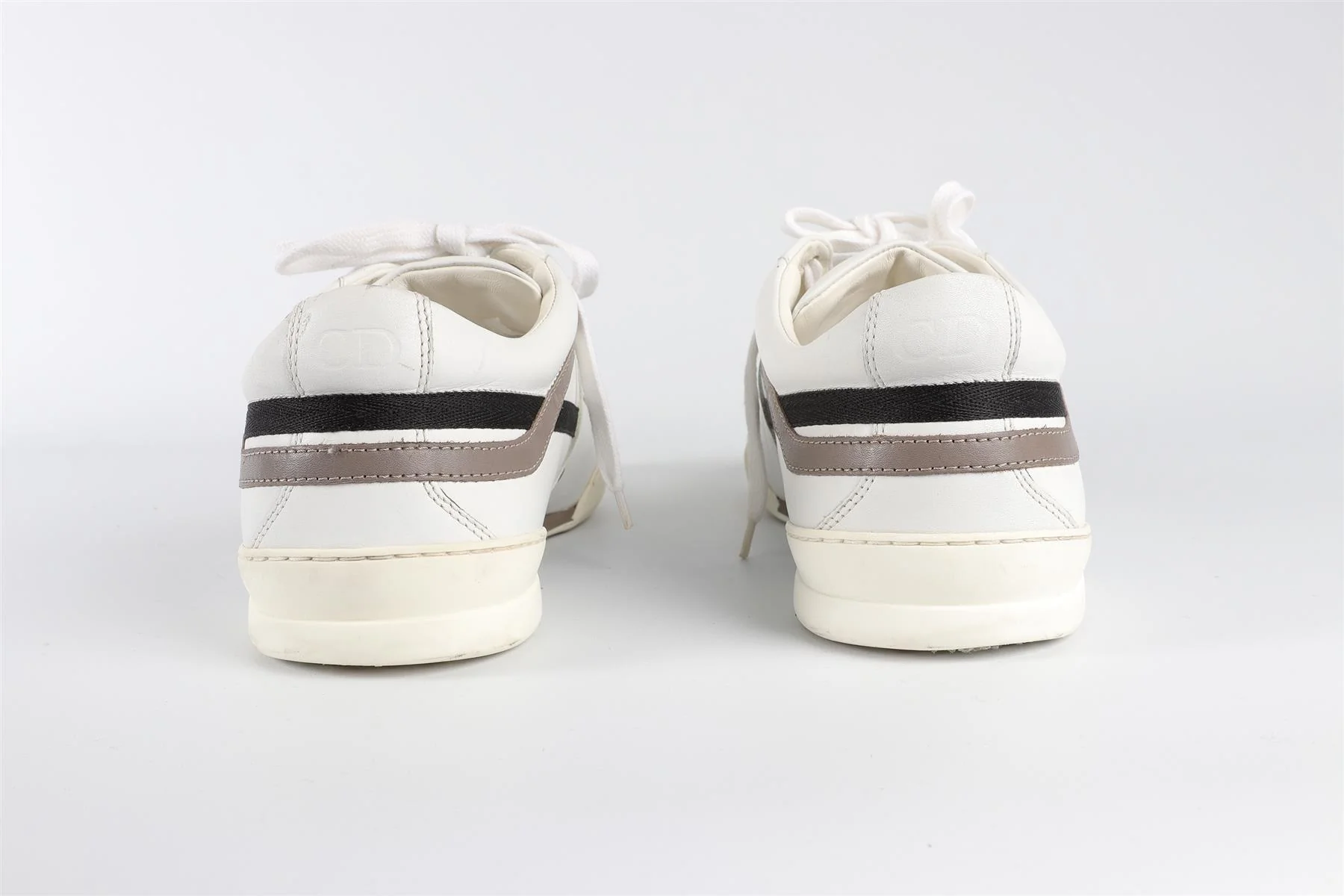 CHRISTIAN DIOR WHITE MEN'S B18 LEATHER SNEAKERS EU 41 UK 7 US 8 - Image 5