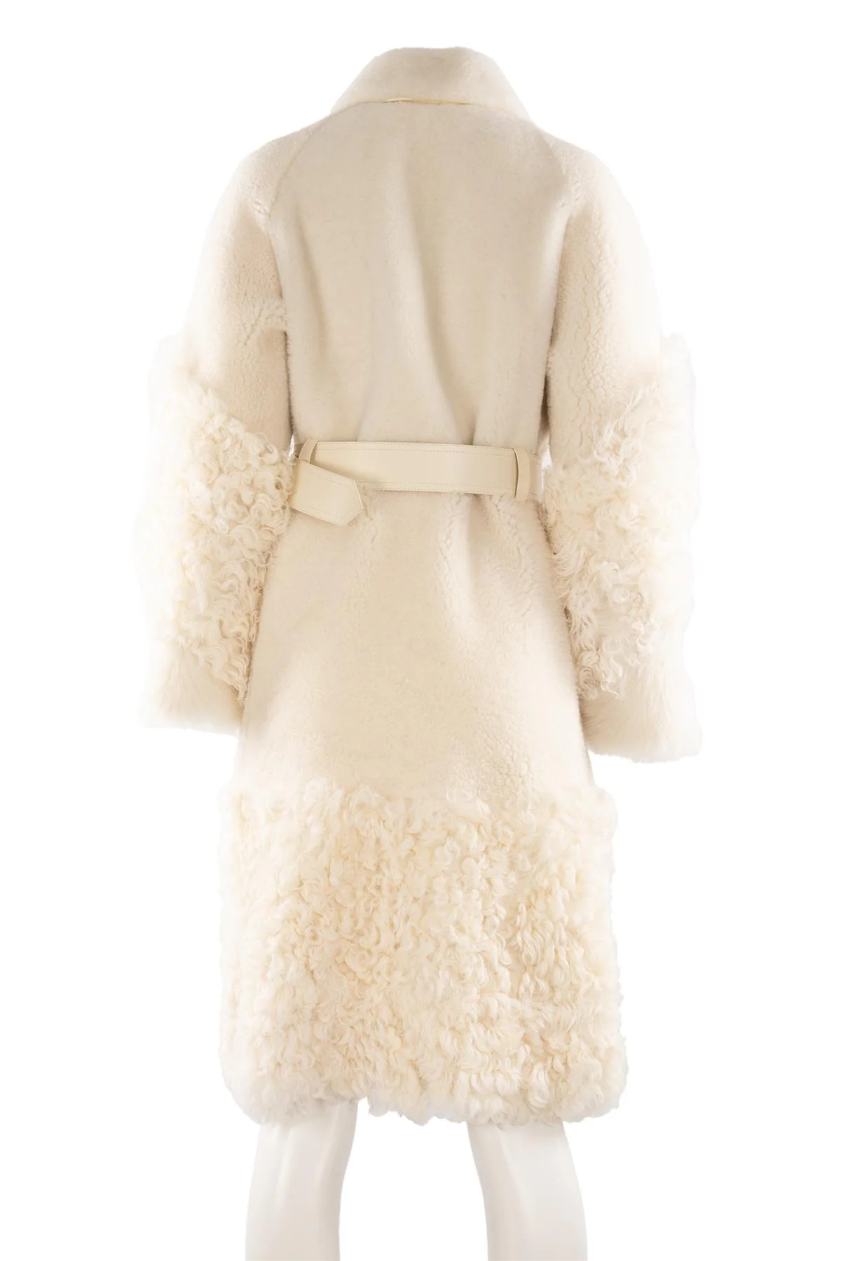 CHRISTIAN DIOR WHITE SHEARLING COAT FR 42 UK 14 - Image 4