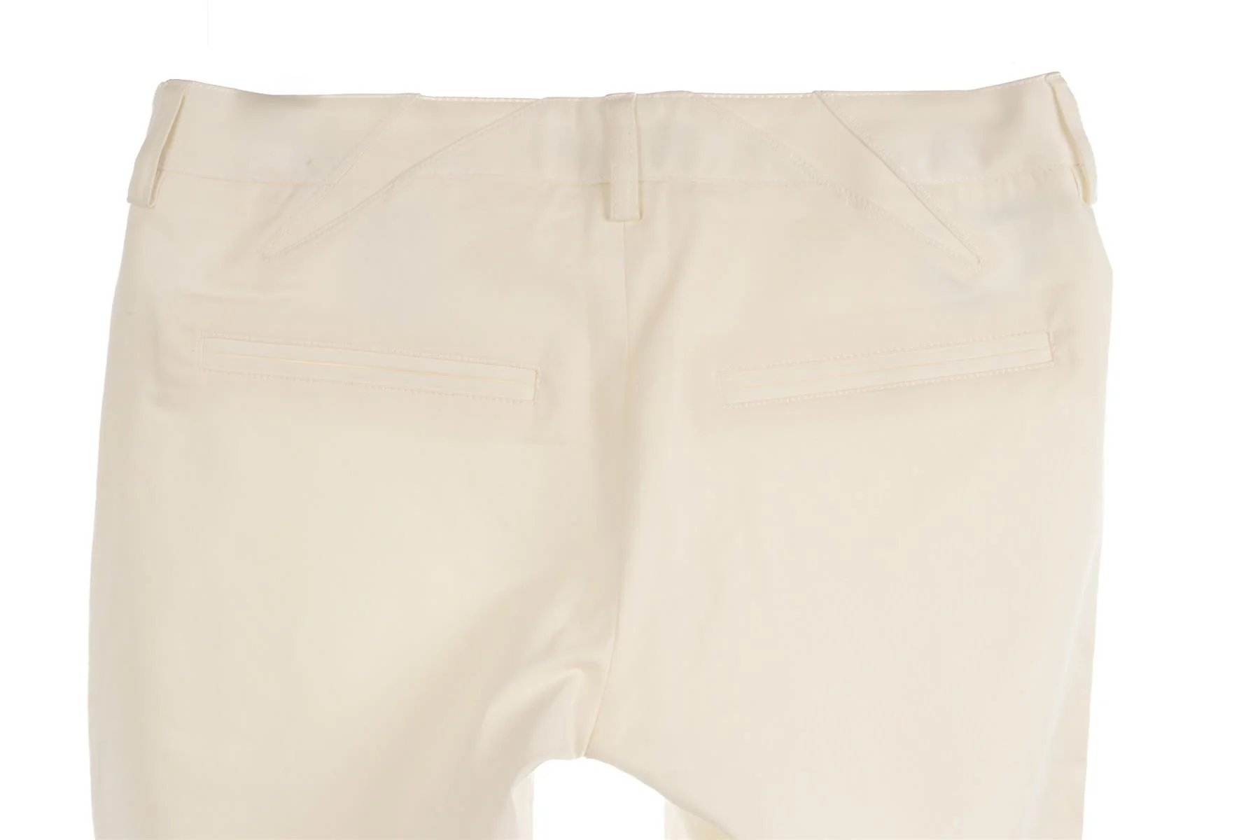 CHRISTIAN DIOR WHITE VINTAGE COTTON STRAIGHT LEG PANTS FR 36 UK 8 - Image 5