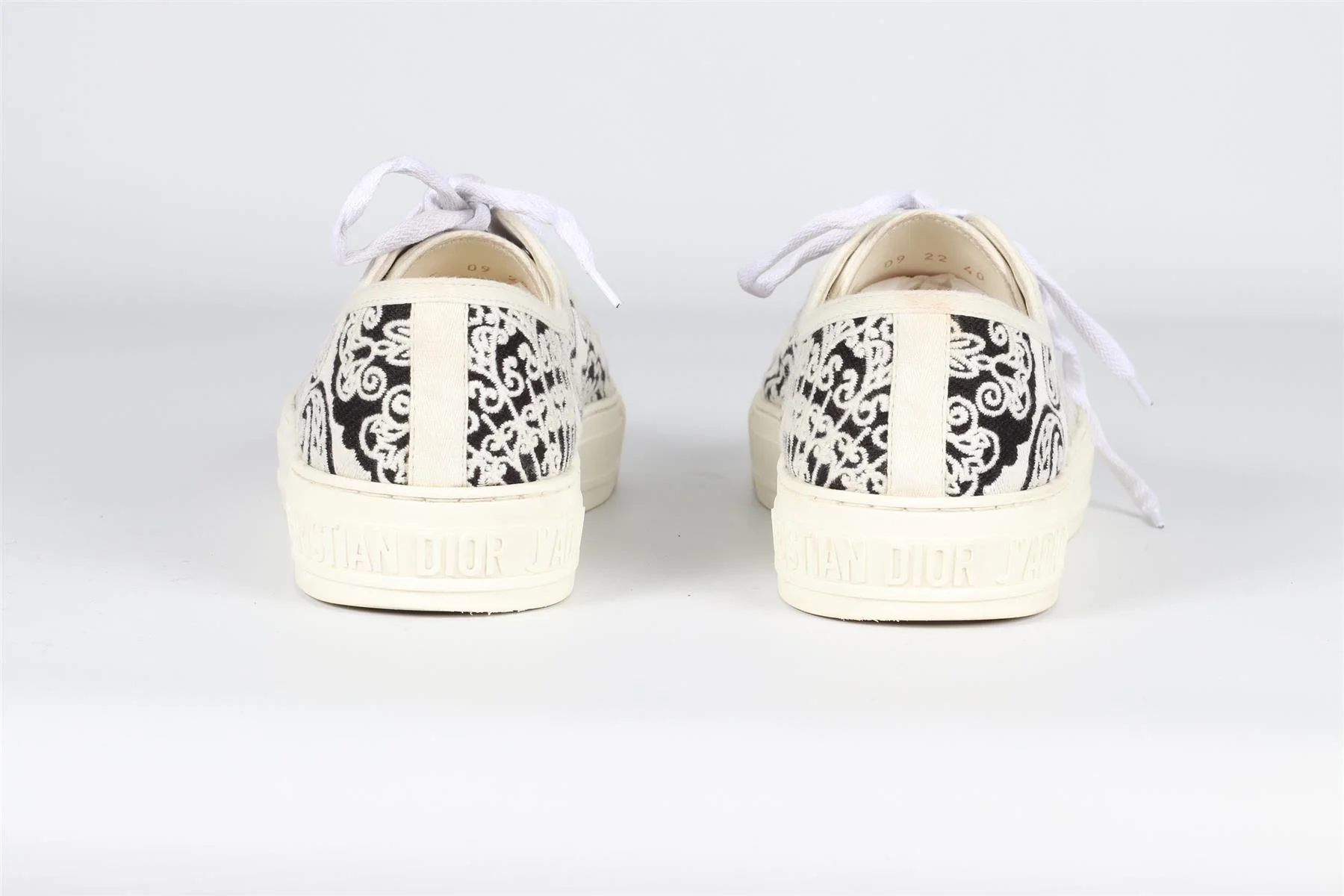 CHRISTIAN DIOR WHITE WALK'N'DIOR CANVAS SNEAKERS EU 40 UK 7 US 10 - Image 5