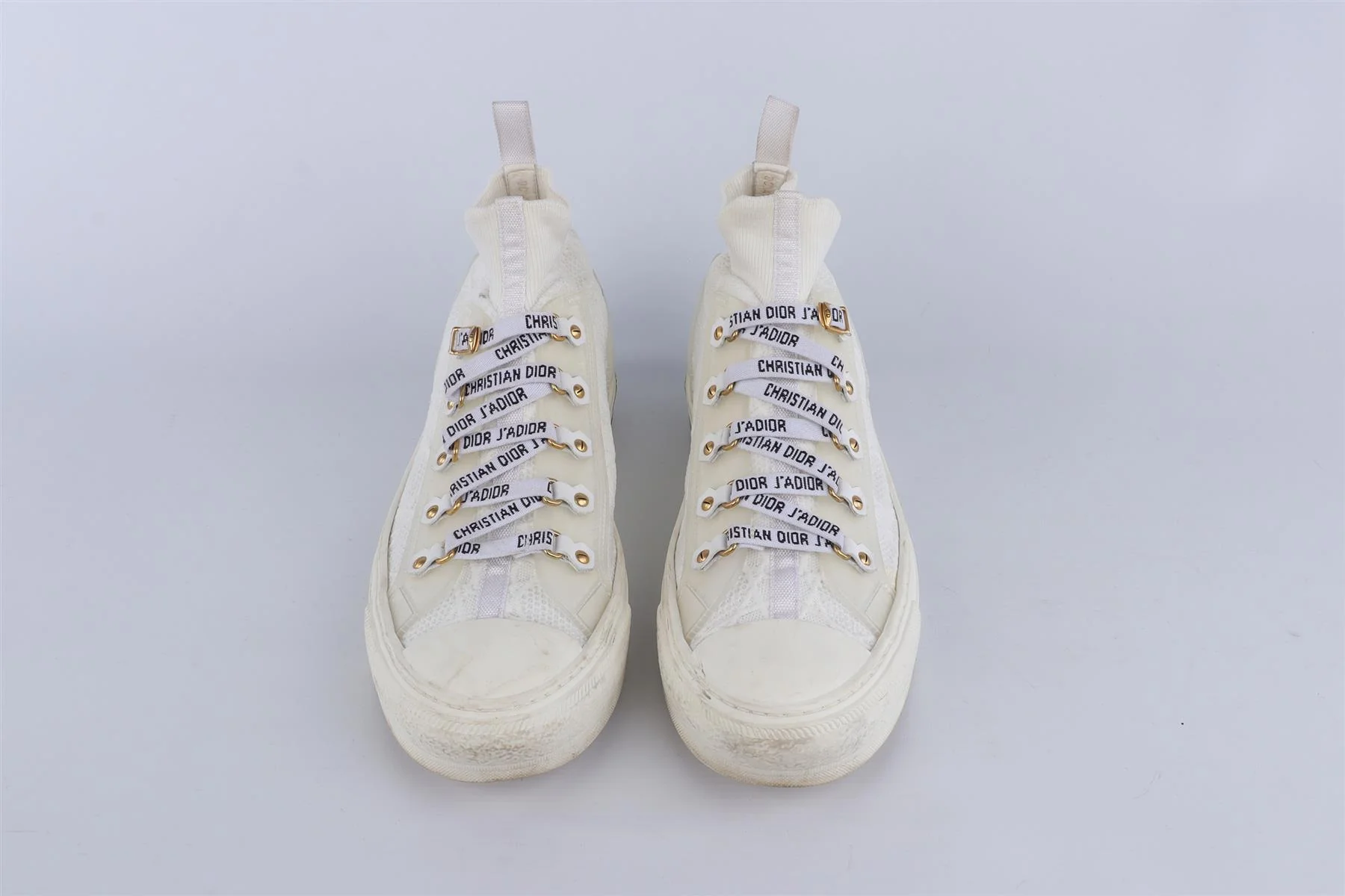 CHRISTIAN DIOR WHITE WALK'N'DIOR KNIT SNEAKERS EU 41 UK 8 US 11 - Image 3