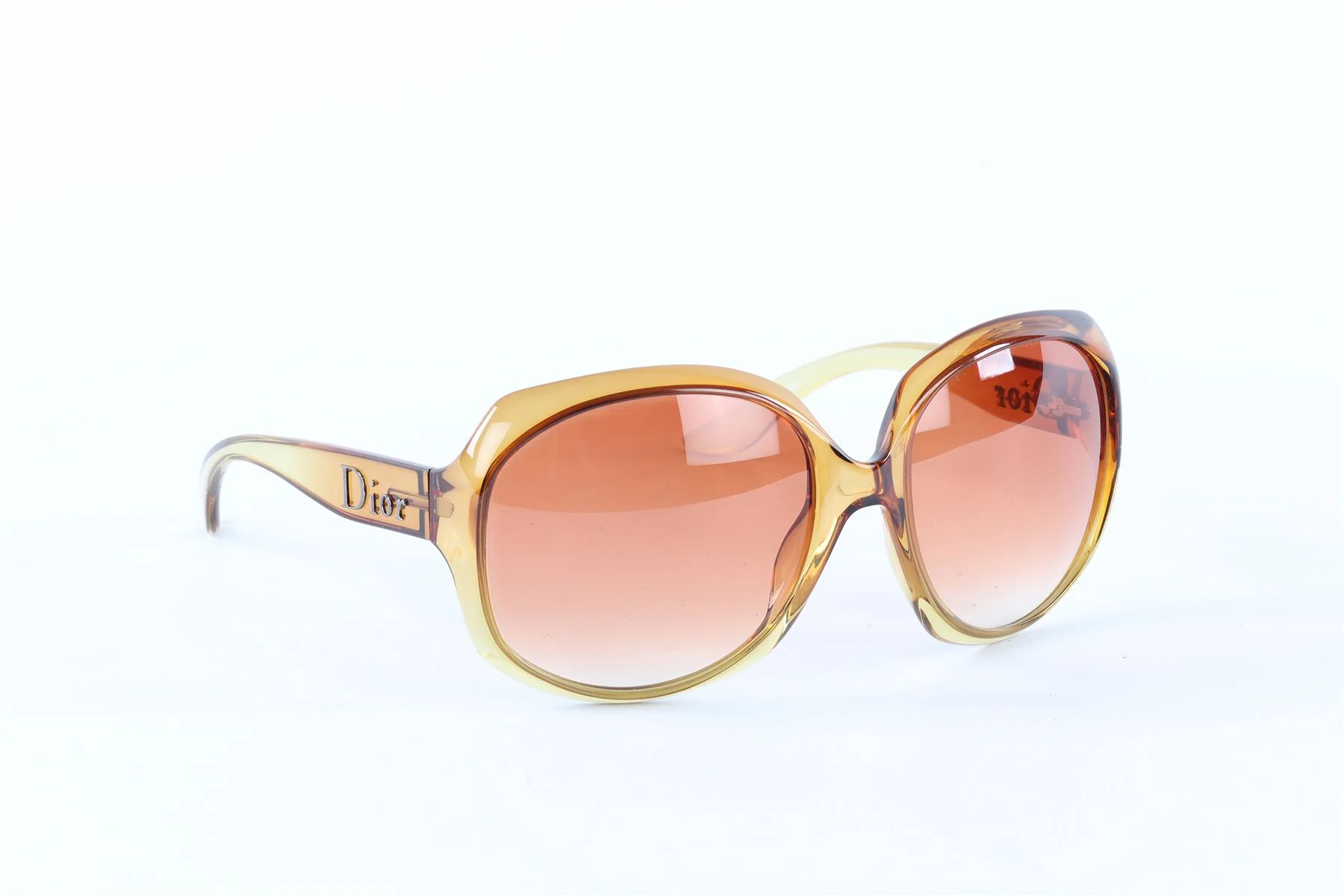 CHRISTIAN DIOR YELLOW SQUARE FRAME ACETATE SUNGLASSES - Image 2