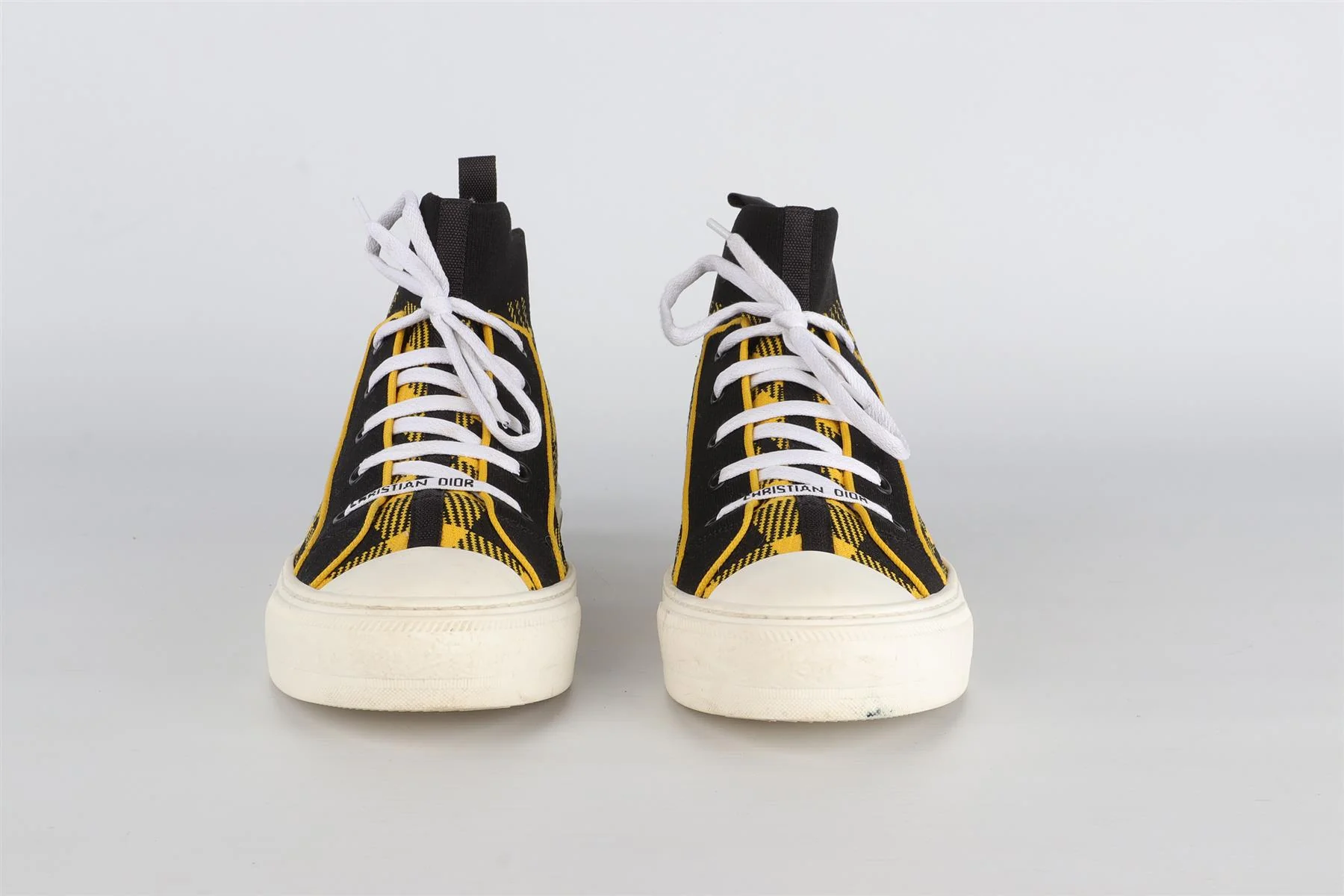 CHRISTIAN DIOR YELLOW WALK'N'DIOR KNIT SNEAKERS EU 41 UK 8 US 11 - Image 3