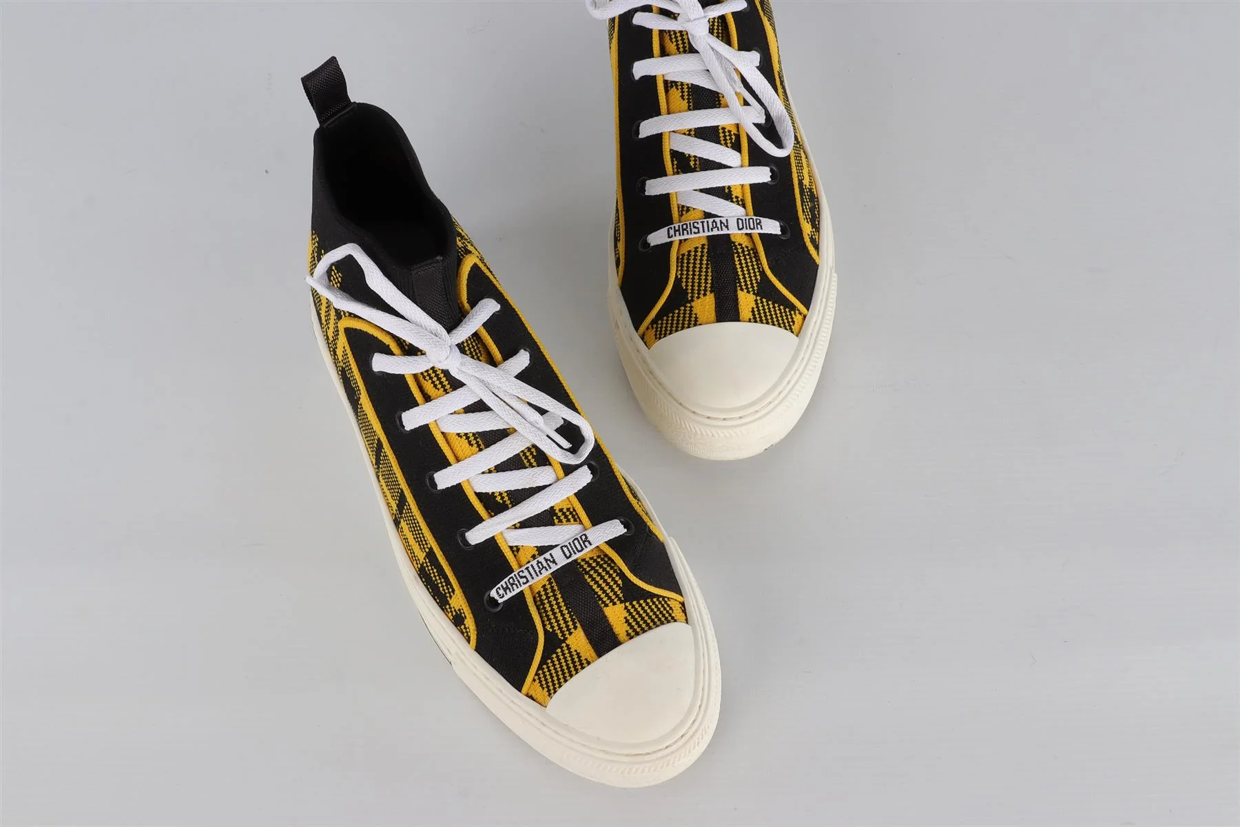 CHRISTIAN DIOR YELLOW WALK'N'DIOR KNIT SNEAKERS EU 41 UK 8 US 11 - Image 4