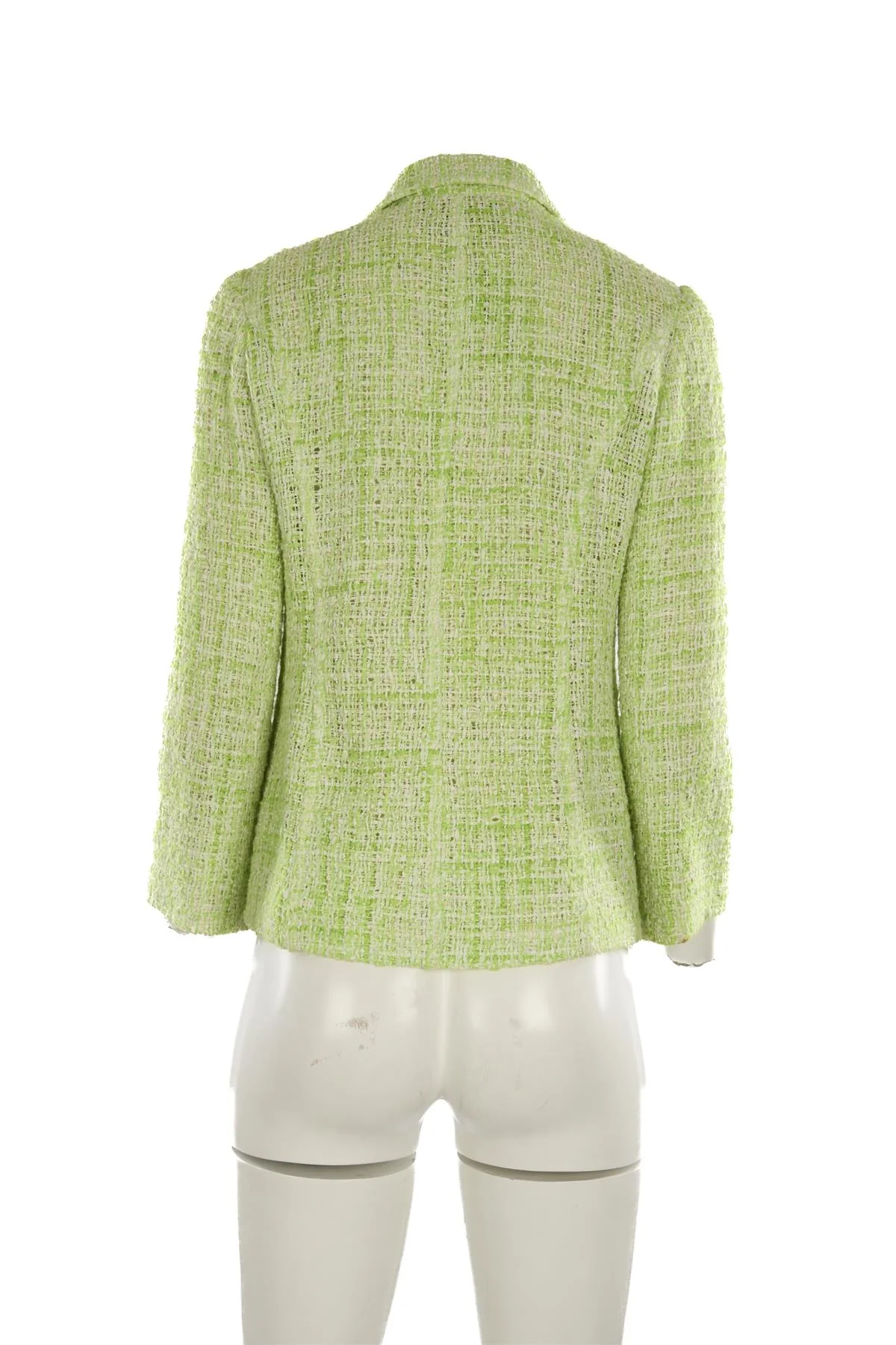 CHRISTIAN LACROIX GREEN VINTAGE TWEED BLAZER UK 8 - Image 4