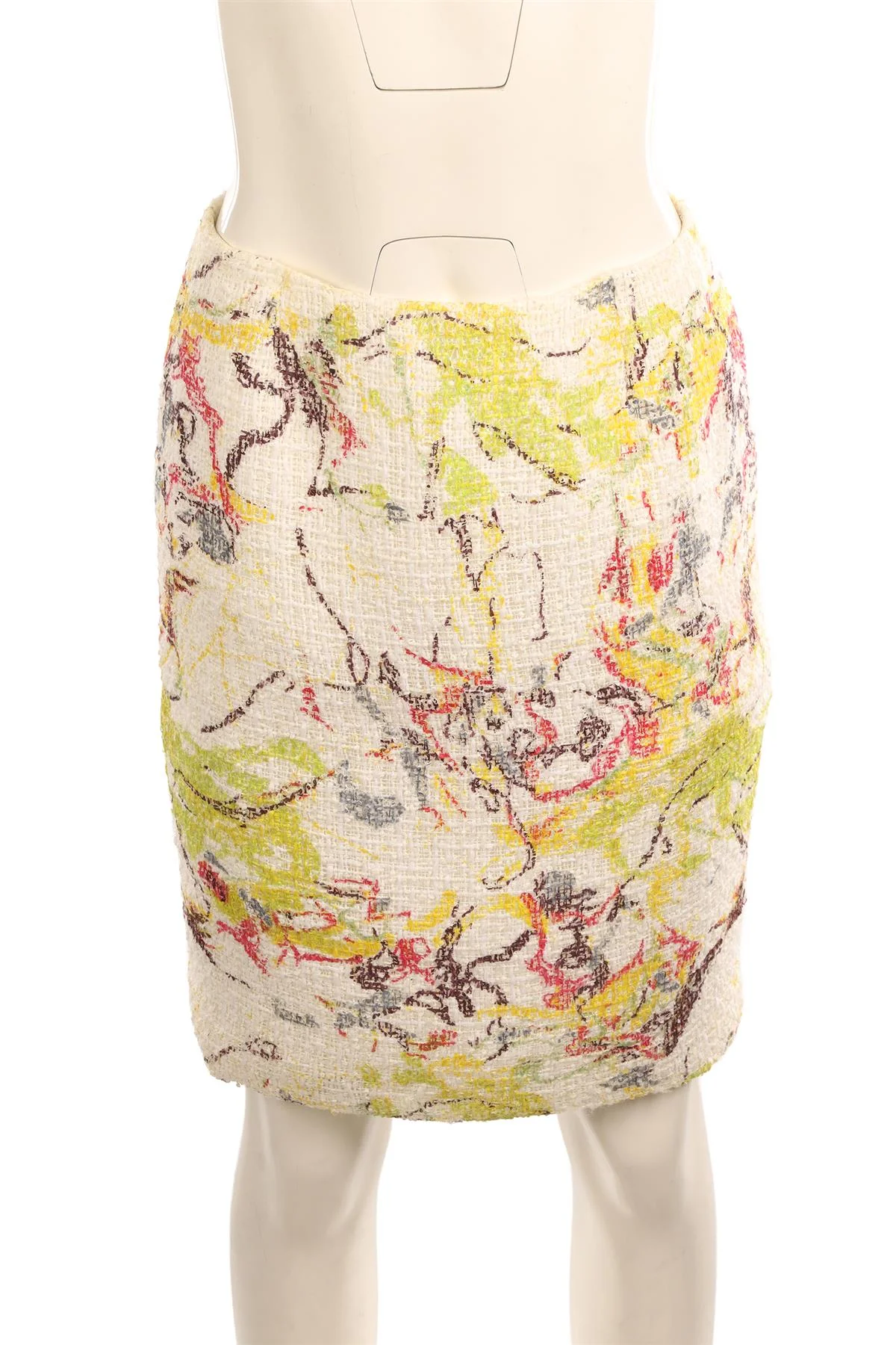 CHRISTIAN LACROIX MULTI VINTAGE TWEED MINI SKIRT UK 8 - Image 2