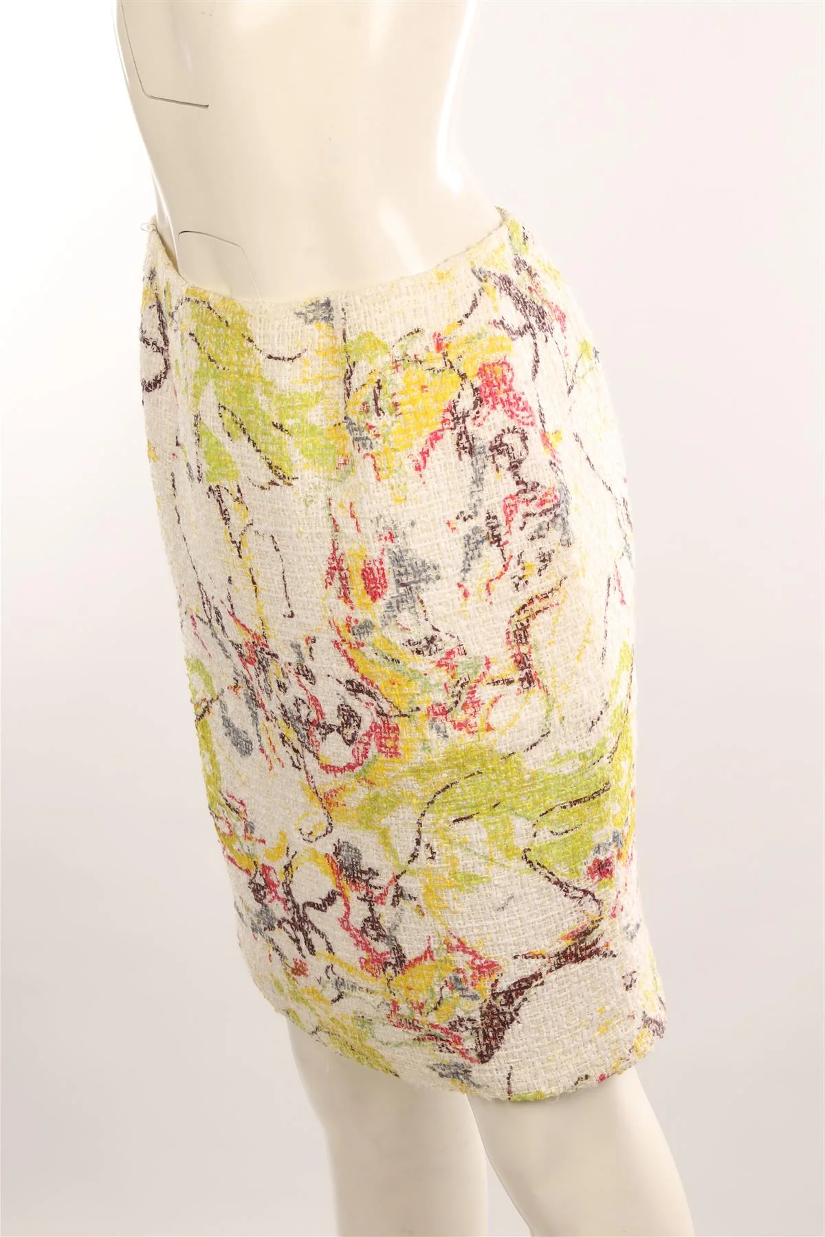 CHRISTIAN LACROIX MULTI VINTAGE TWEED MINI SKIRT UK 8 - Image 3