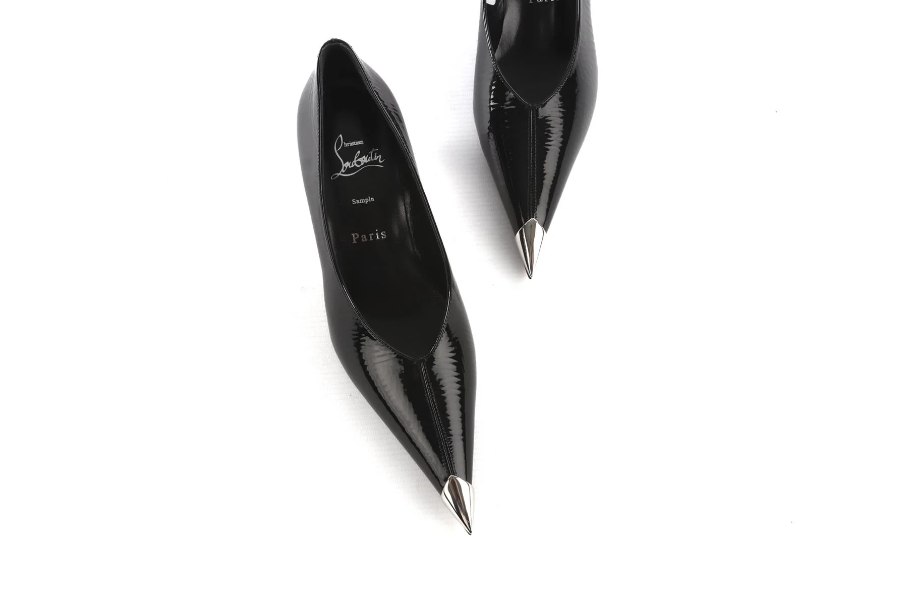 Christian Louboutin Black Katissima Patent Leather Pumps EU 37 UK 4 US 7 - Image 4