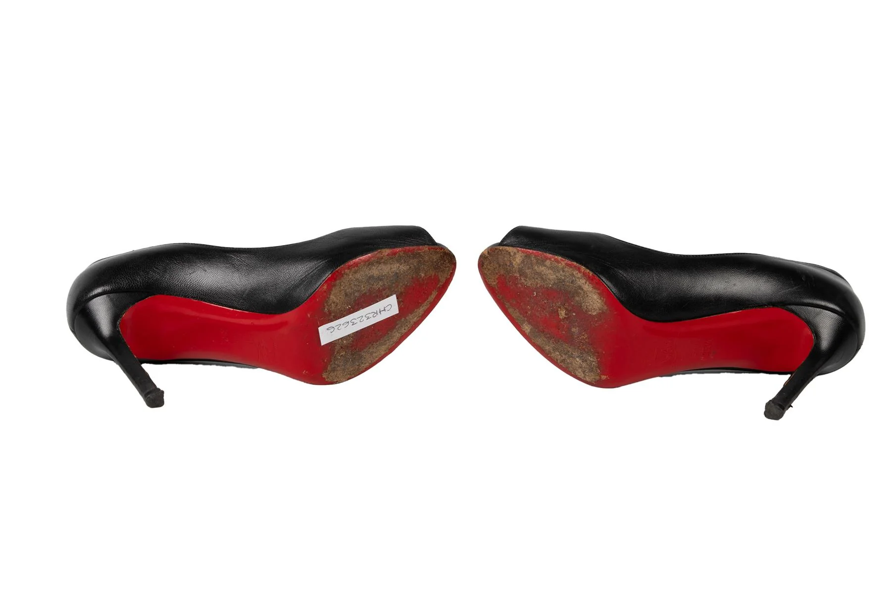 CHRISTIAN LOUBOUTIN BLACK LEATHER PUMPS EU 35.5 UK 2.5 US 5.5 - Image 6