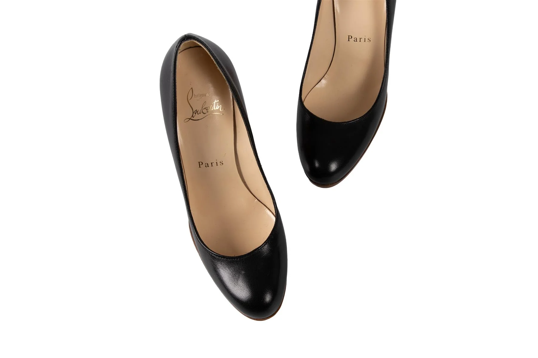CHRISTIAN LOUBOUTIN BLACK LEATHER PUMPS  EU 35.5 UK 2.5 US 5.5 - Image 3