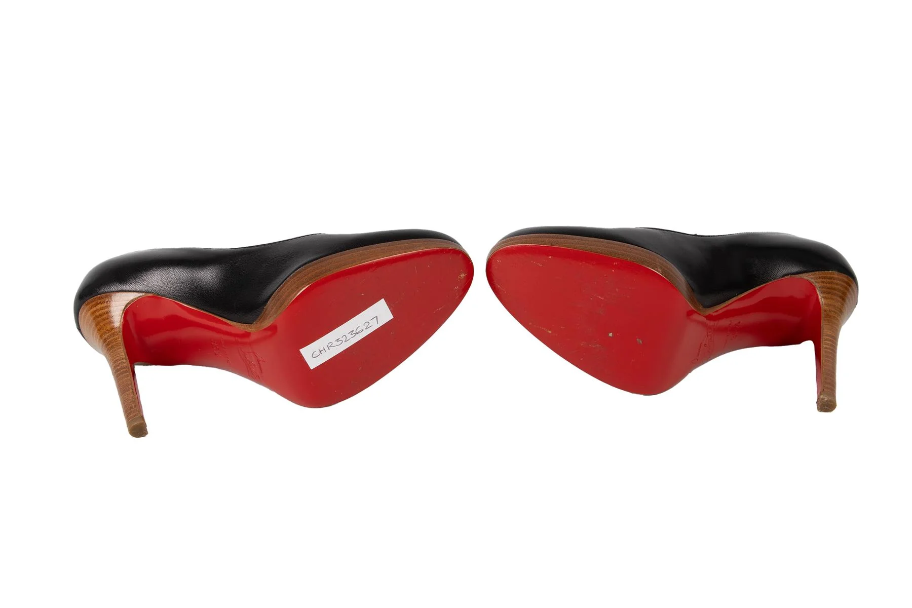 CHRISTIAN LOUBOUTIN BLACK LEATHER PUMPS  EU 35.5 UK 2.5 US 5.5 - Image 5