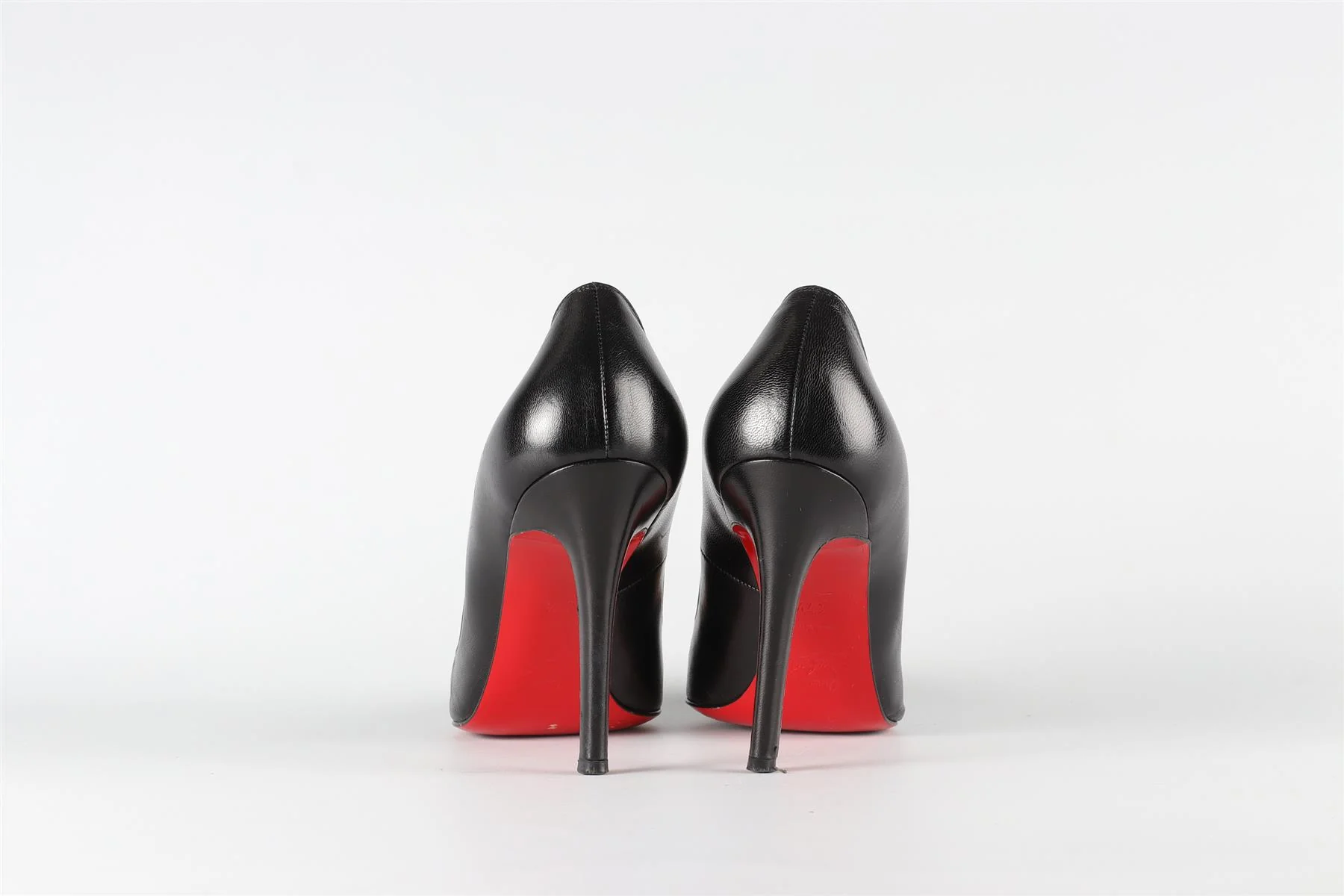 CHRISTIAN LOUBOUTIN BLACK LEATHER PUMPS EU 37.5 UK 4.5 US 7.5 - Image 5