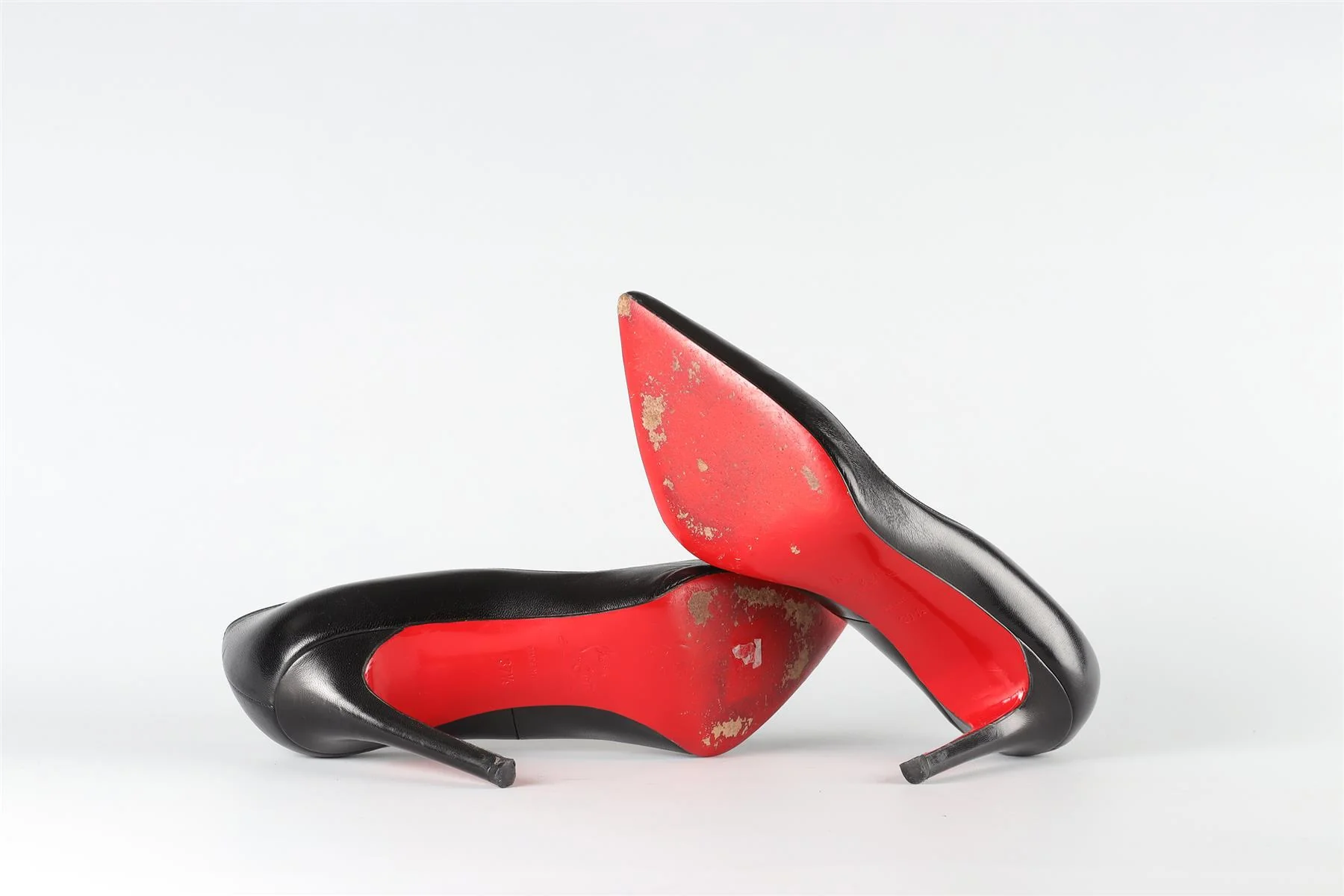 CHRISTIAN LOUBOUTIN BLACK LEATHER PUMPS EU 37.5 UK 4.5 US 7.5 - Image 6