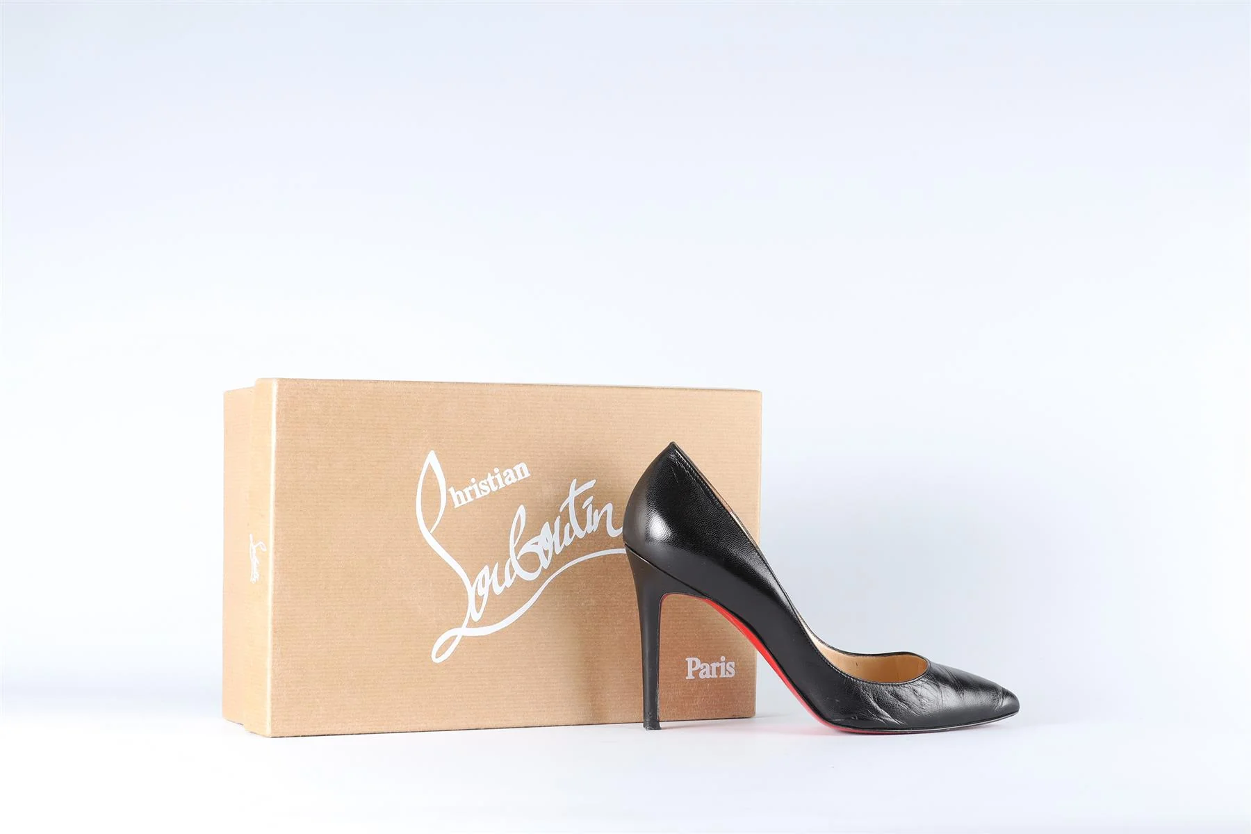 CHRISTIAN LOUBOUTIN BLACK LEATHER PUMPS EU 37.5 UK 4.5 US 7.5 - Image 7