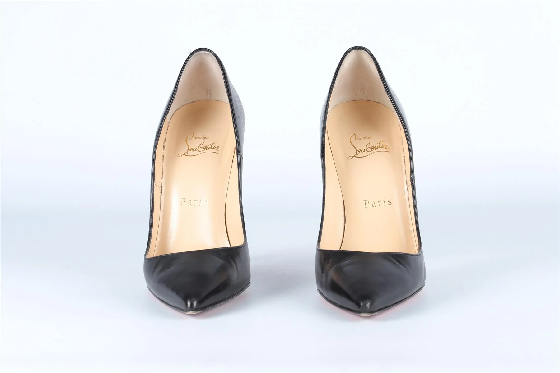 CHRISTIAN LOUBOUTIN BLACK LEATHER PUMPS EU 37.5 UK 4.5 US 7.5 - Image 3