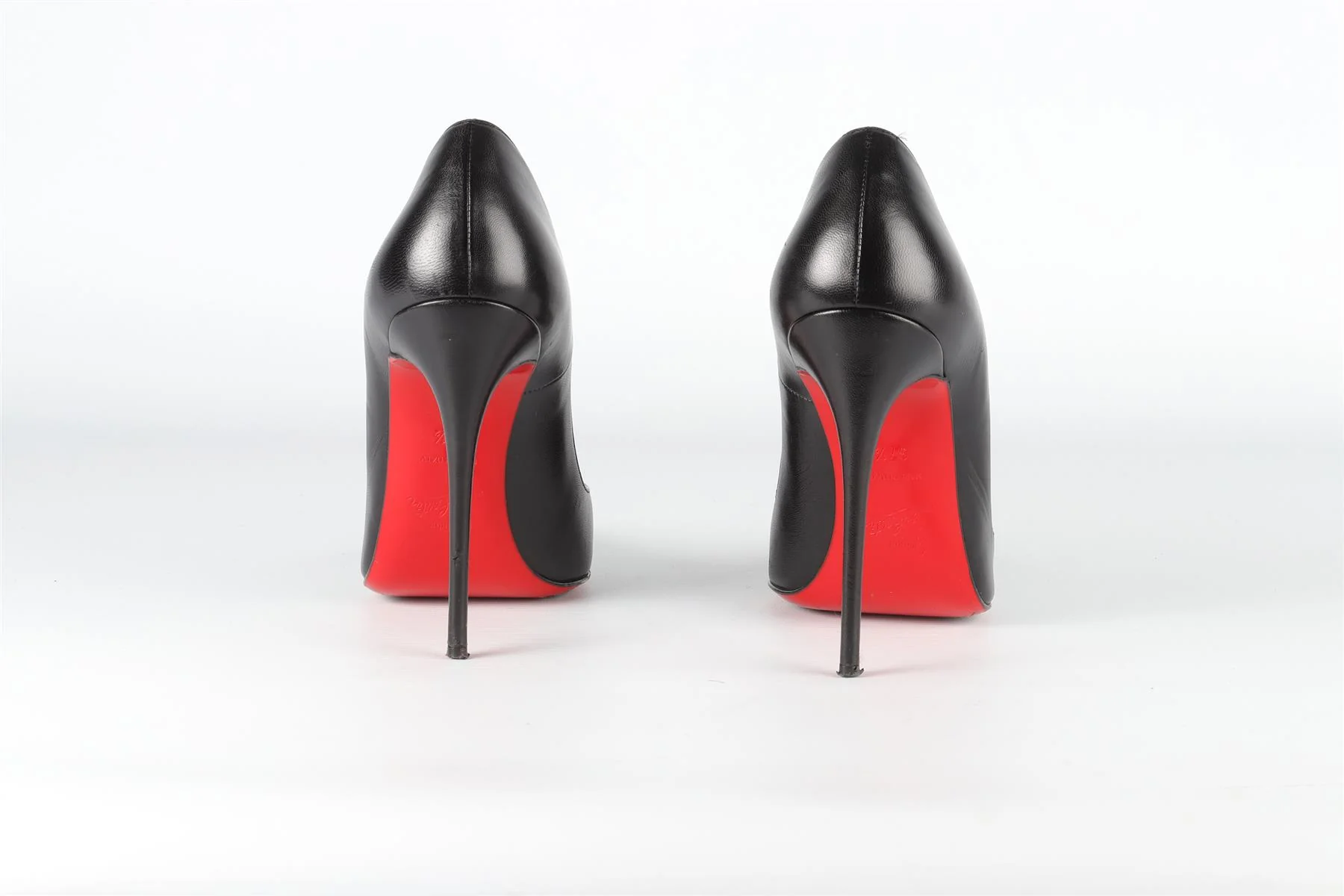CHRISTIAN LOUBOUTIN BLACK LEATHER PUMPS EU 37.5 UK 4.5 US 7.5 - Image 5