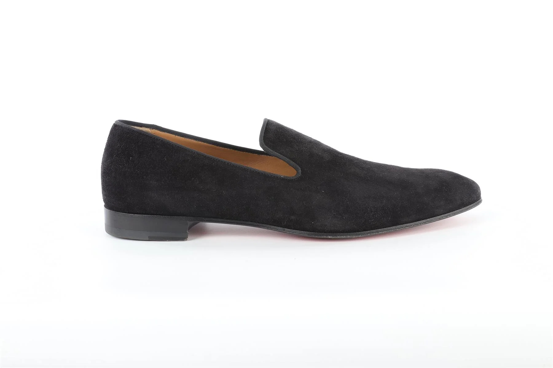 CHRISTIAN LOUBOUTIN BLACK MEN'S SUEDE LOAFERS EU 44 UK 10 US 11 - Image 2
