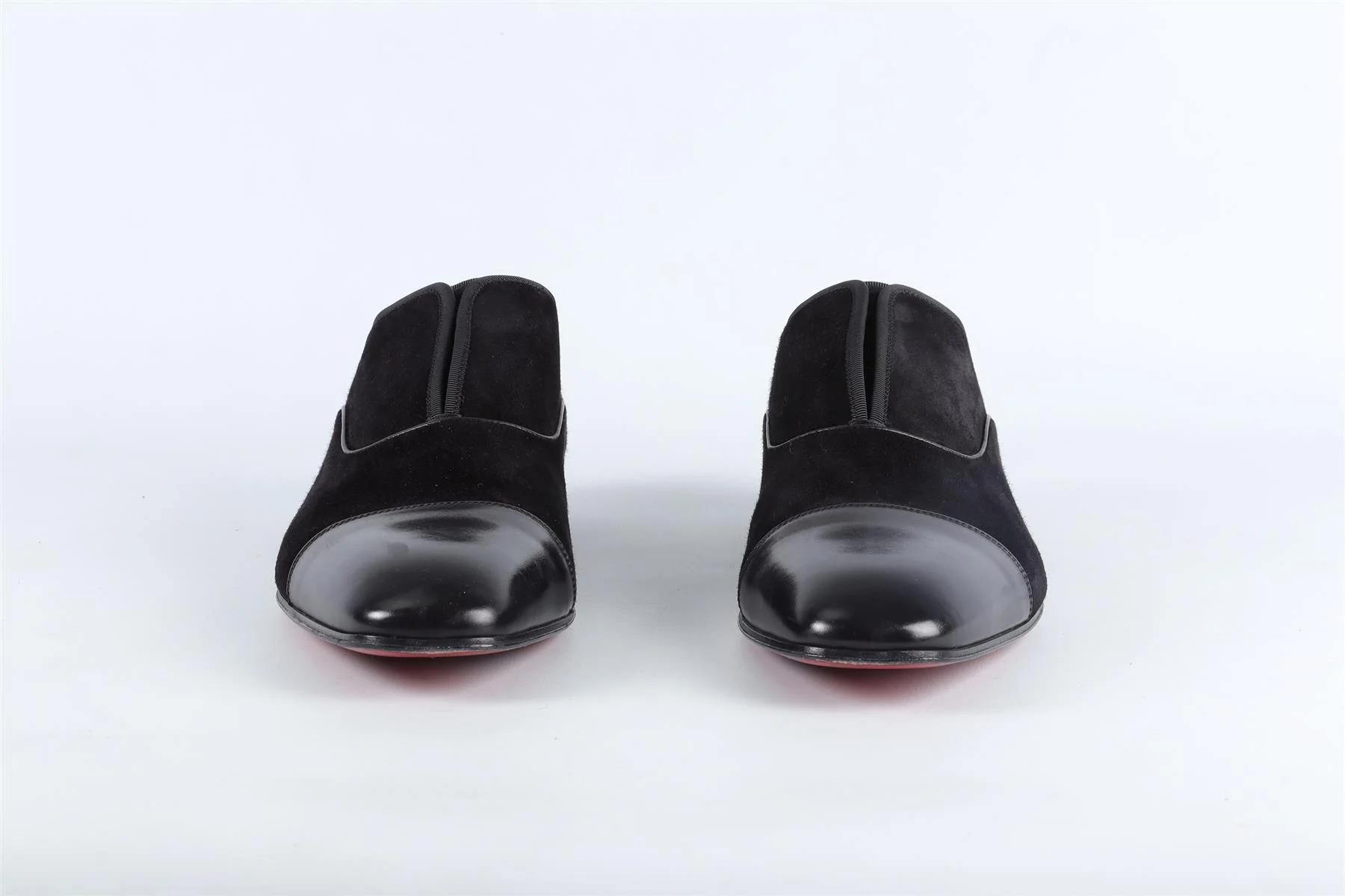 CHRISTIAN LOUBOUTIN BLACK MEN'S SUEDE LOAFERS EU 45 UK 11 US 12 - Image 3