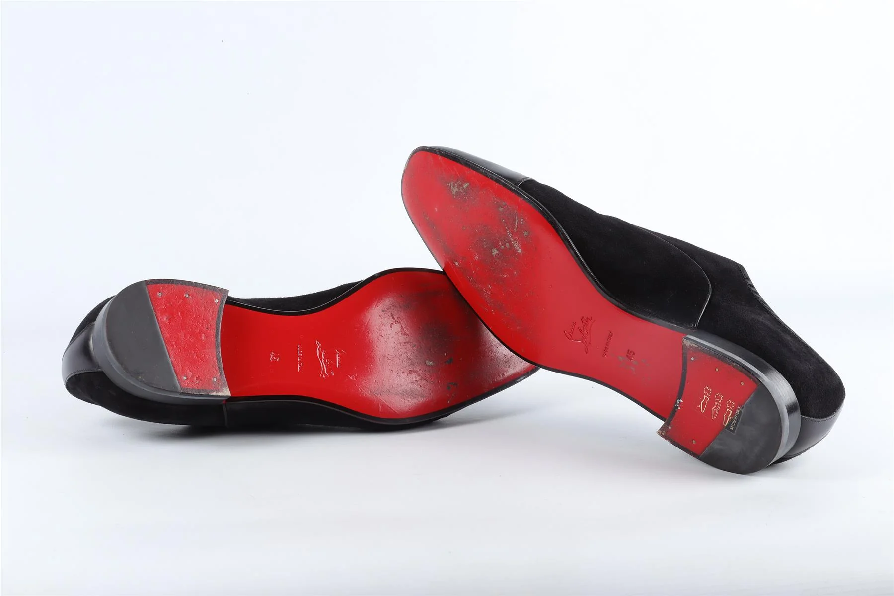 CHRISTIAN LOUBOUTIN BLACK MEN'S SUEDE LOAFERS EU 45 UK 11 US 12 - Image 6