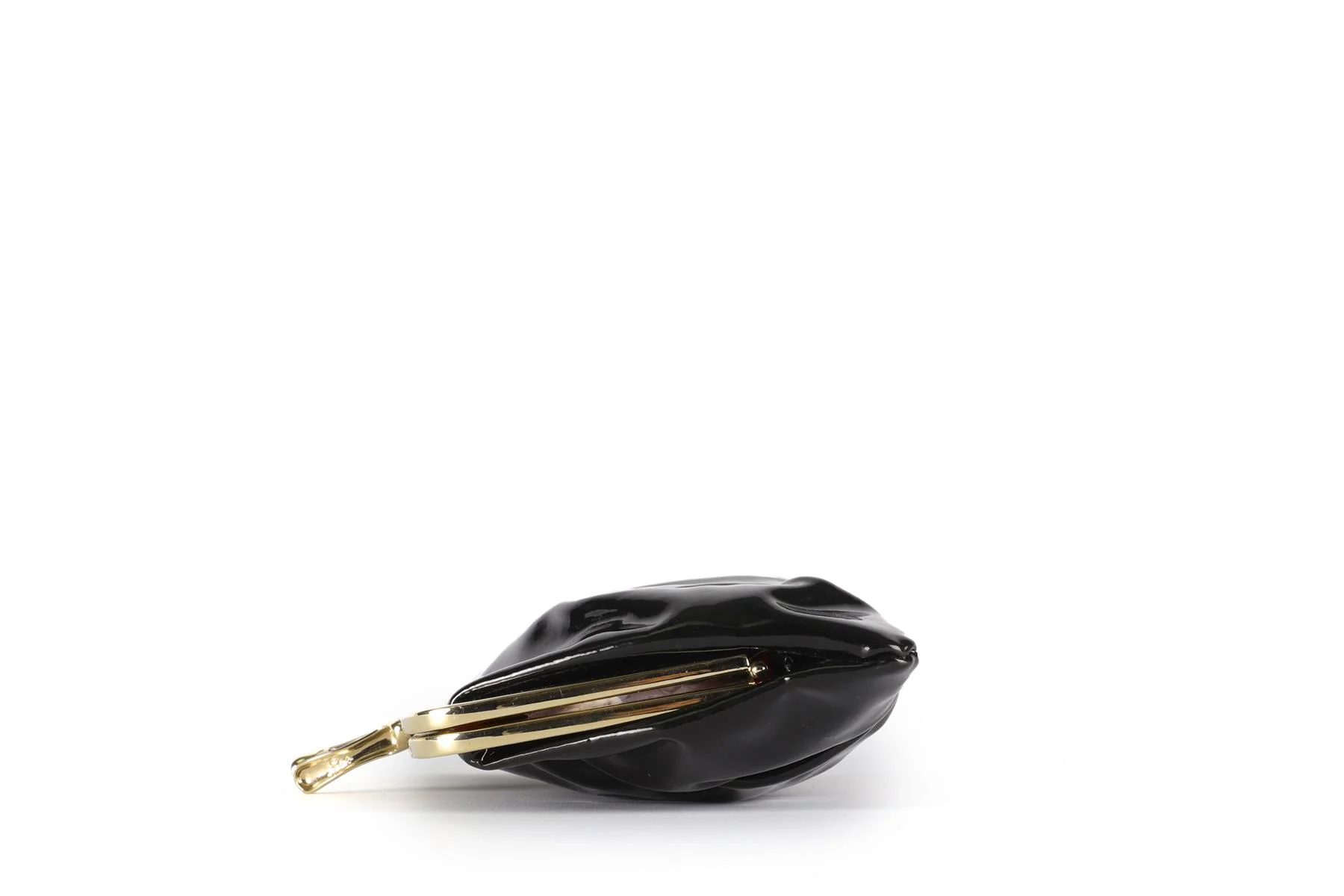 CHRISTIAN LOUBOUTIN BLACK MISS LOUBI PATENT LEATHER CLUTCH - Image 6