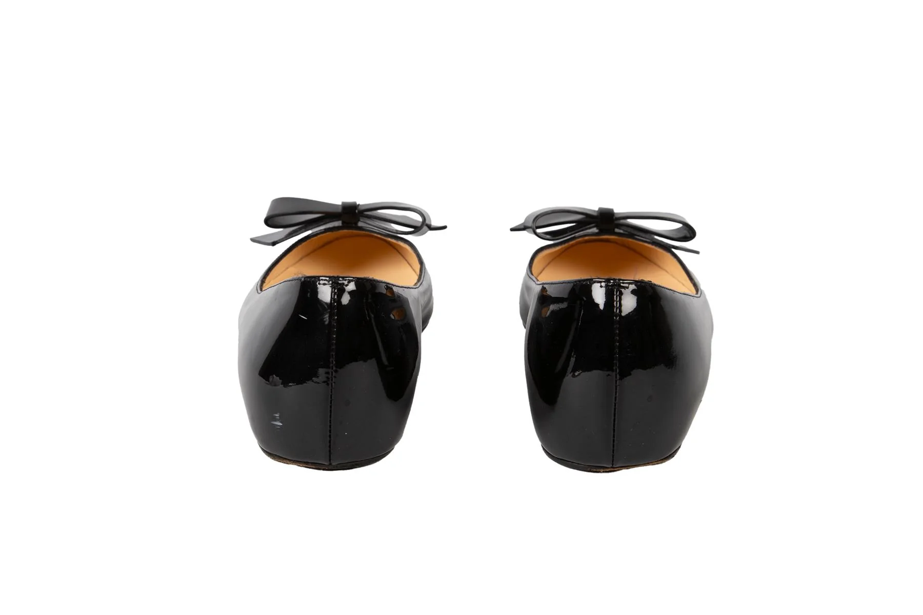CHRISTIAN LOUBOUTIN BLACK PATENT LEATHER BALLET FLATS EU 35 UK 2 US 5 - Image 5