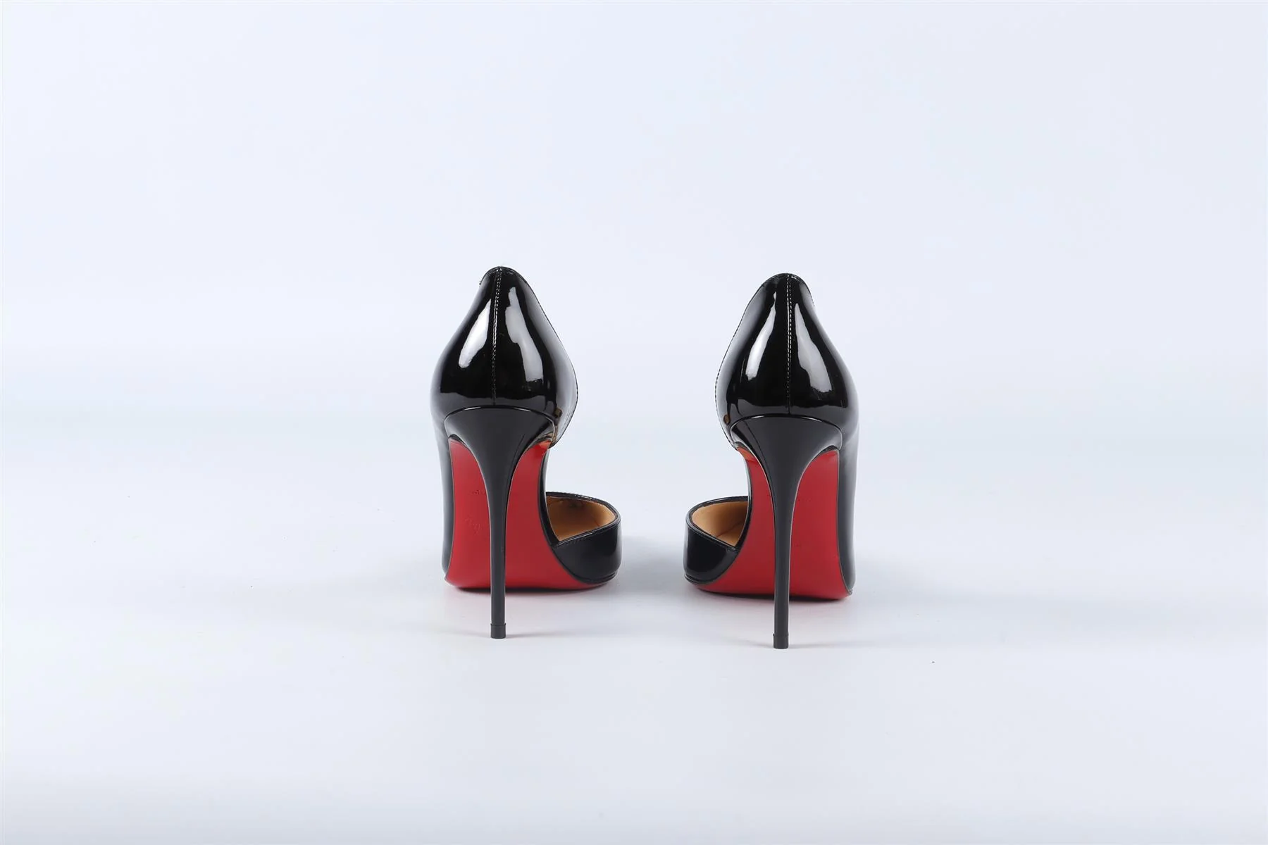 CHRISTIAN LOUBOUTIN BLACK PATENT LEATHER PUMPS EU 34.5 UK 1.5 US 4.5 - Image 5