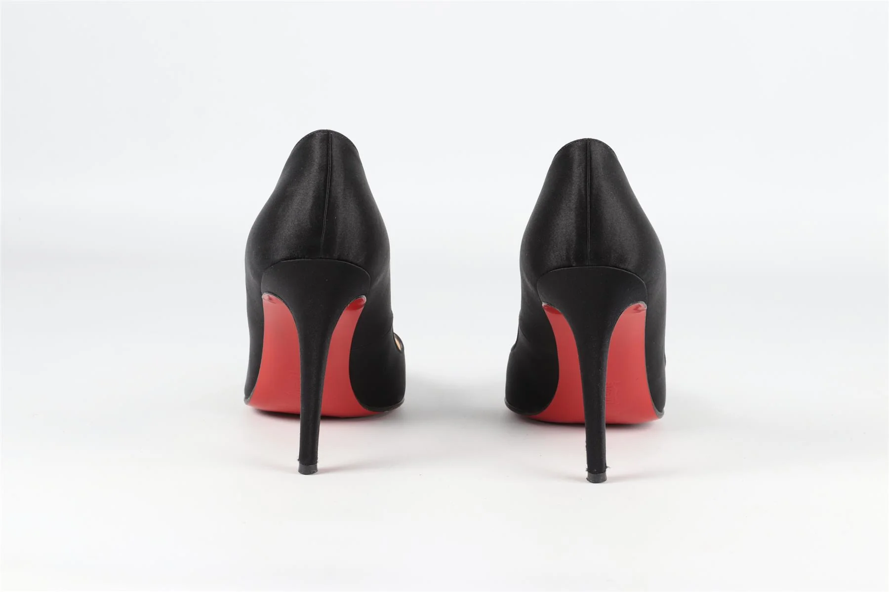 CHRISTIAN LOUBOUTIN BLACK SATIN PUMPS EU 39 UK 6 US 9 - Image 5