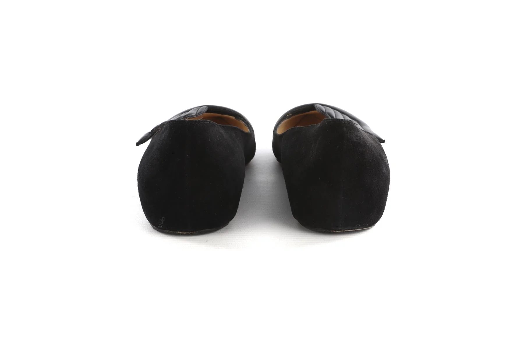 CHRISTIAN LOUBOUTIN BLACK SUEDE BALLET FLATS EU 38 UK 5 US 8 - Image 5