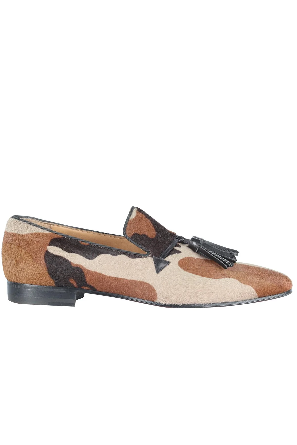 CHRISTIAN LOUBOUTIN BROWN MEN'S CALF HAIR LOAFERS EU 42 UK 8 US 9 - Image 8