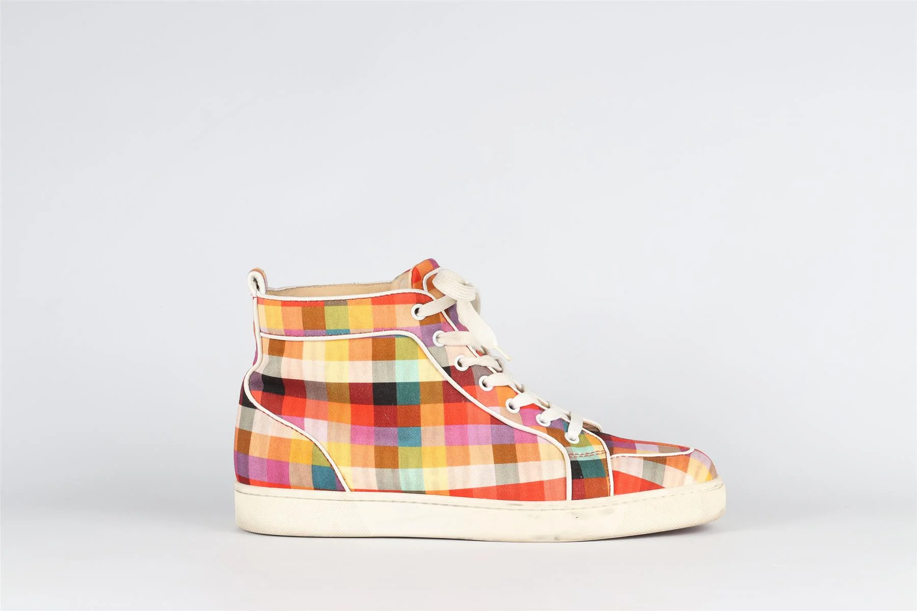 CHRISTIAN LOUBOUTIN MULTICOLOURED MEN'S LOUIS CANVAS SNEAKERS EU 42 UK 8 US 9 - Image 2