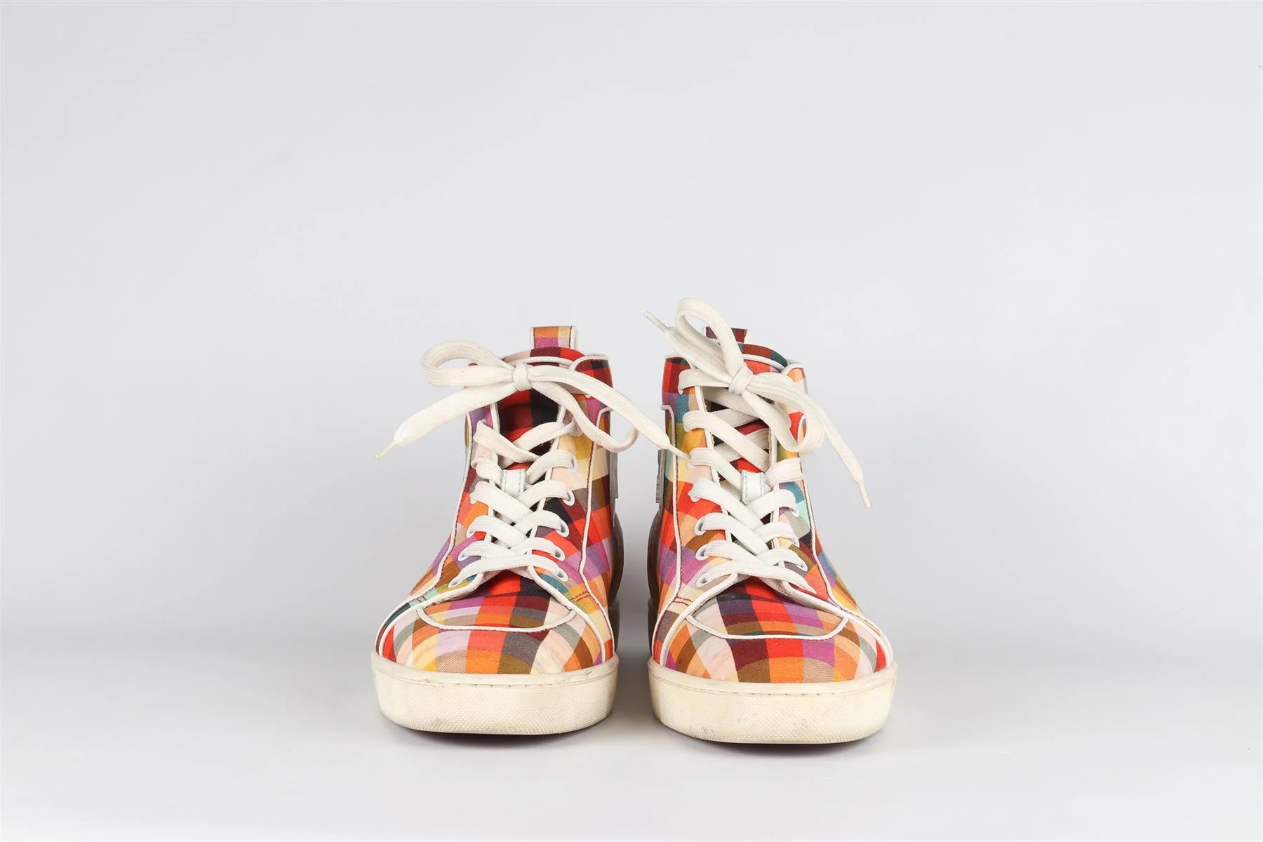 CHRISTIAN LOUBOUTIN MULTICOLOURED MEN'S LOUIS CANVAS SNEAKERS EU 42 UK 8 US 9 - Image 3