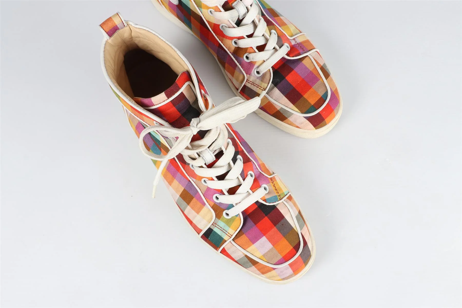 CHRISTIAN LOUBOUTIN MULTICOLOURED MEN'S LOUIS CANVAS SNEAKERS EU 42 UK 8 US 9 - Image 4