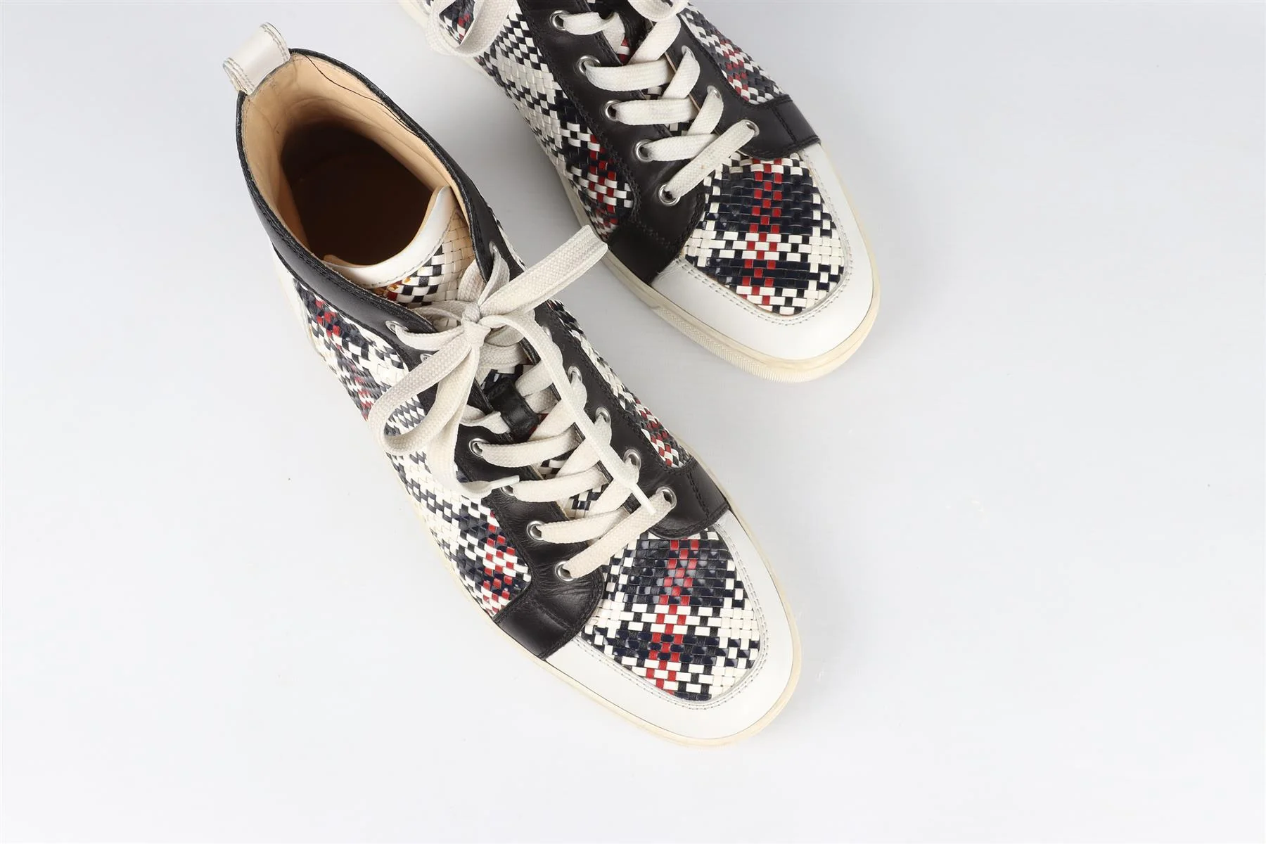 CHRISTIAN LOUBOUTIN MULTICOLOURED MEN'S LOUIS LEATHER SNEAKERS EU 42 UK 8 US 9 - Image 4
