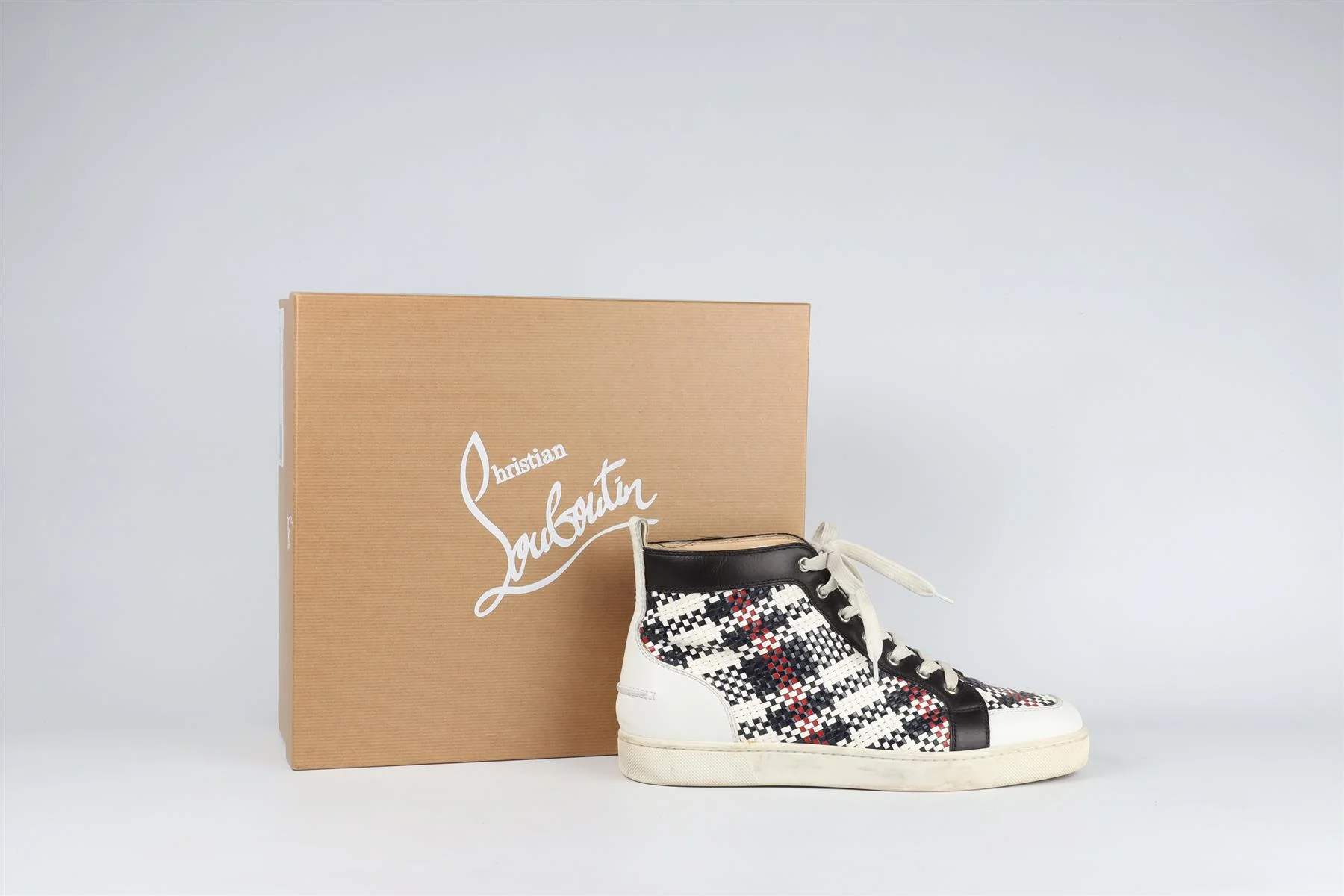 CHRISTIAN LOUBOUTIN MULTICOLOURED MEN'S LOUIS LEATHER SNEAKERS EU 42 UK 8 US 9 - Image 7