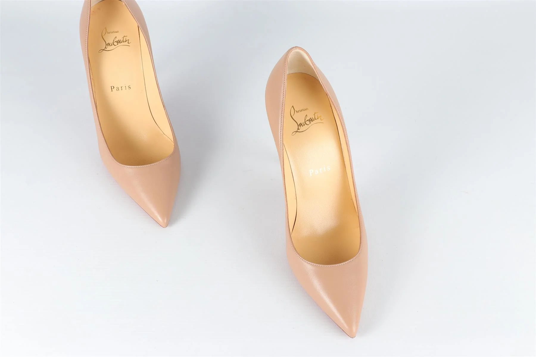 CHRISTIAN LOUBOUTIN NUDE KATE LEATHER PUMPS EU 36.5 UK 3.5 US 6.5 - Image 4