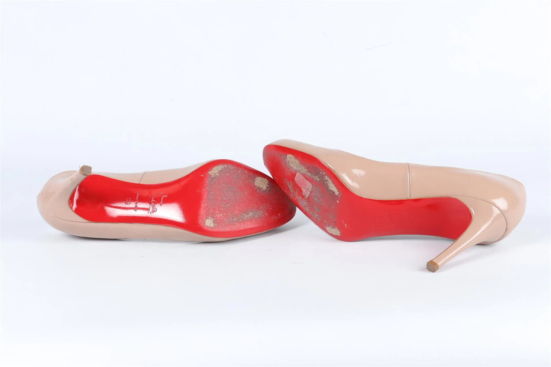 CHRISTIAN LOUBOUTIN NUDE PATENT LEATHER PUMPS EU 39 UK 6 US 9 - Image 6
