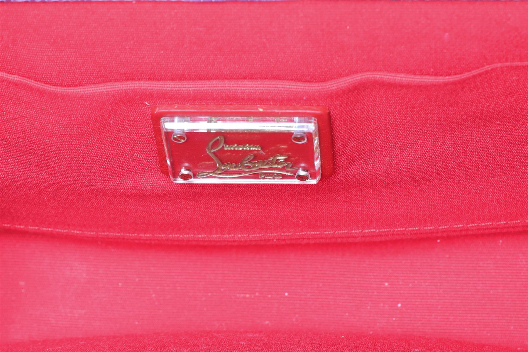 CHRISTIAN LOUBOUTIN PURPLE MISS LOUBI LIZARD CLUTCH - Image 11