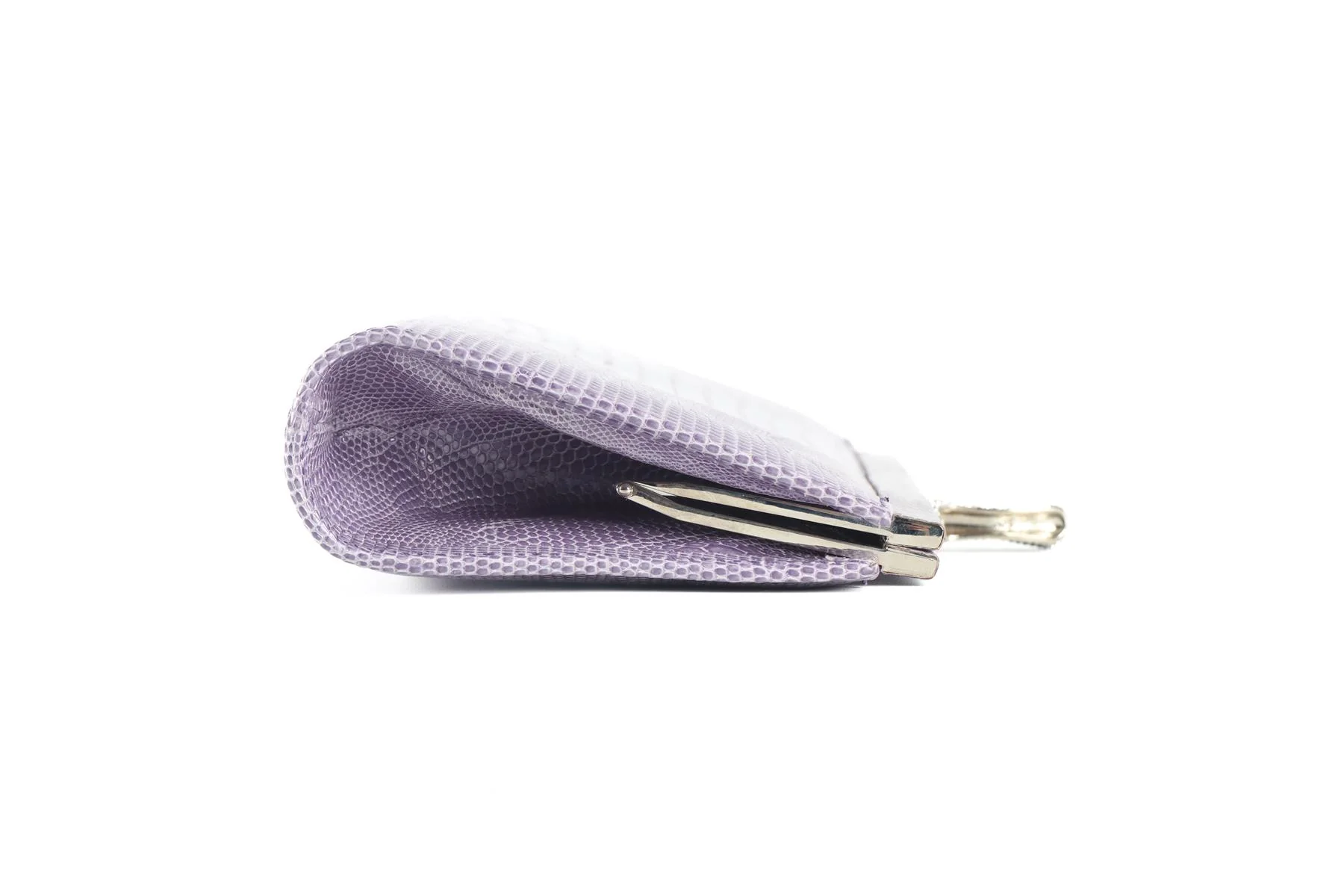 CHRISTIAN LOUBOUTIN PURPLE MISS LOUBI LIZARD CLUTCH - Image 5