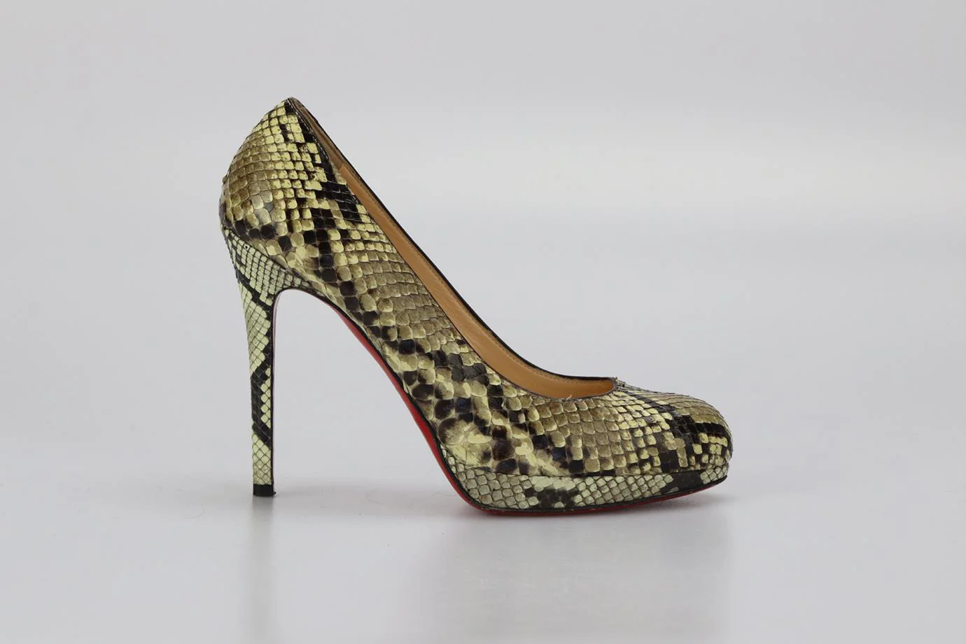 CHRISTIAN LOUBOUTIN PYTHON PLATFORM PUMPS EU 37.5 UK 4.5 US 7.5 - Image 2