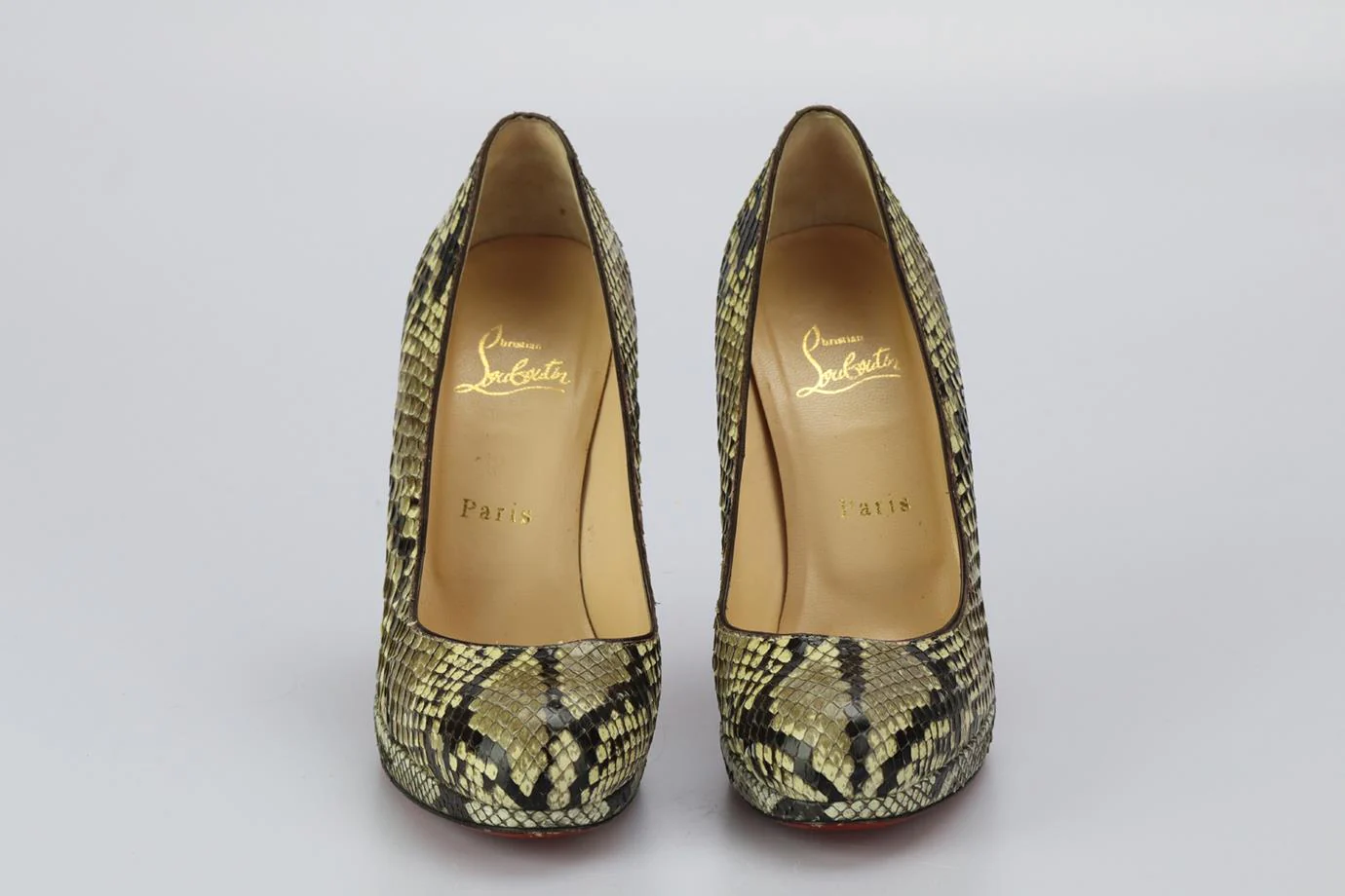 CHRISTIAN LOUBOUTIN PYTHON PLATFORM PUMPS EU 37.5 UK 4.5 US 7.5 - Image 3
