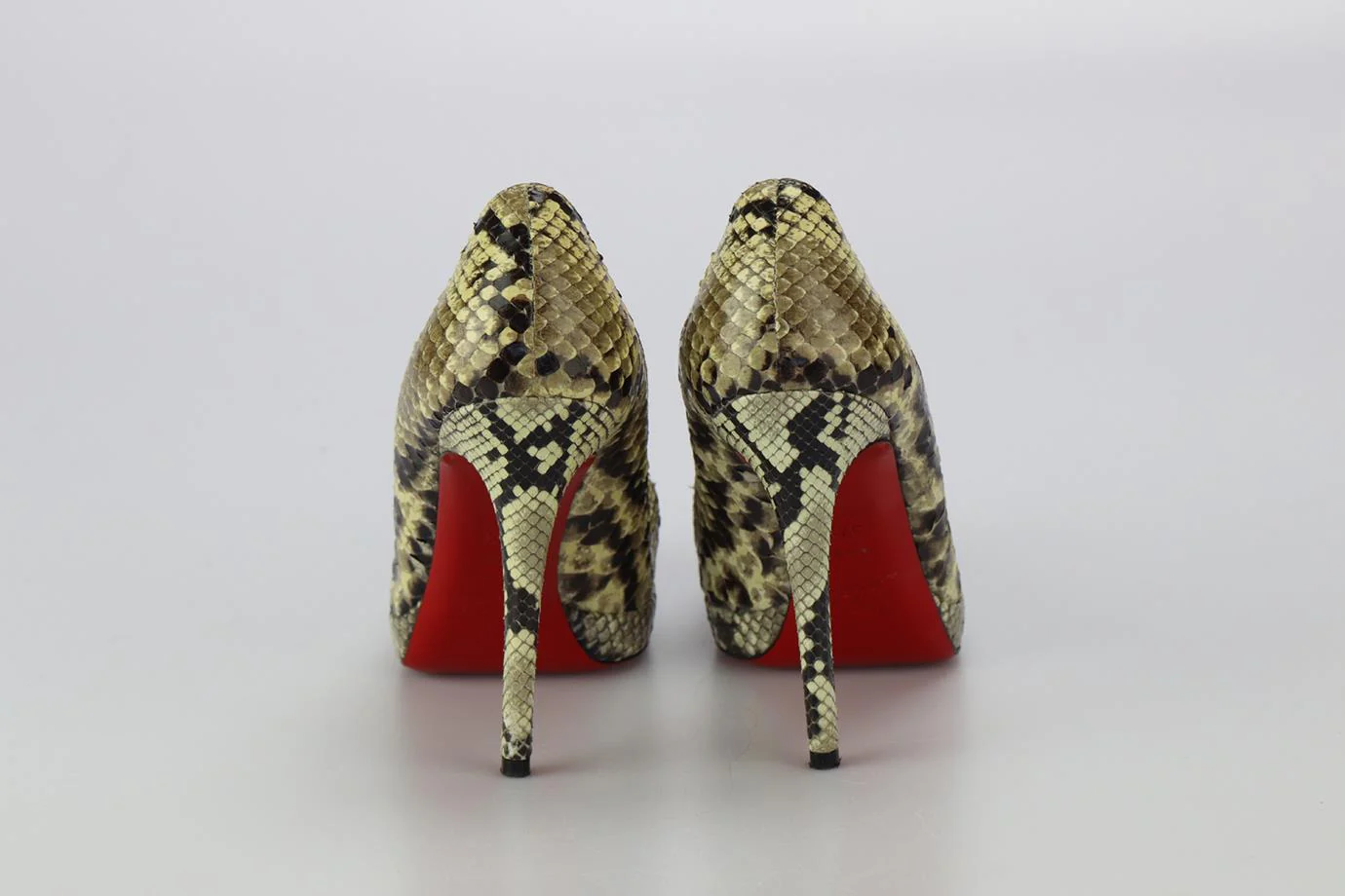 CHRISTIAN LOUBOUTIN PYTHON PLATFORM PUMPS EU 37.5 UK 4.5 US 7.5 - Image 4