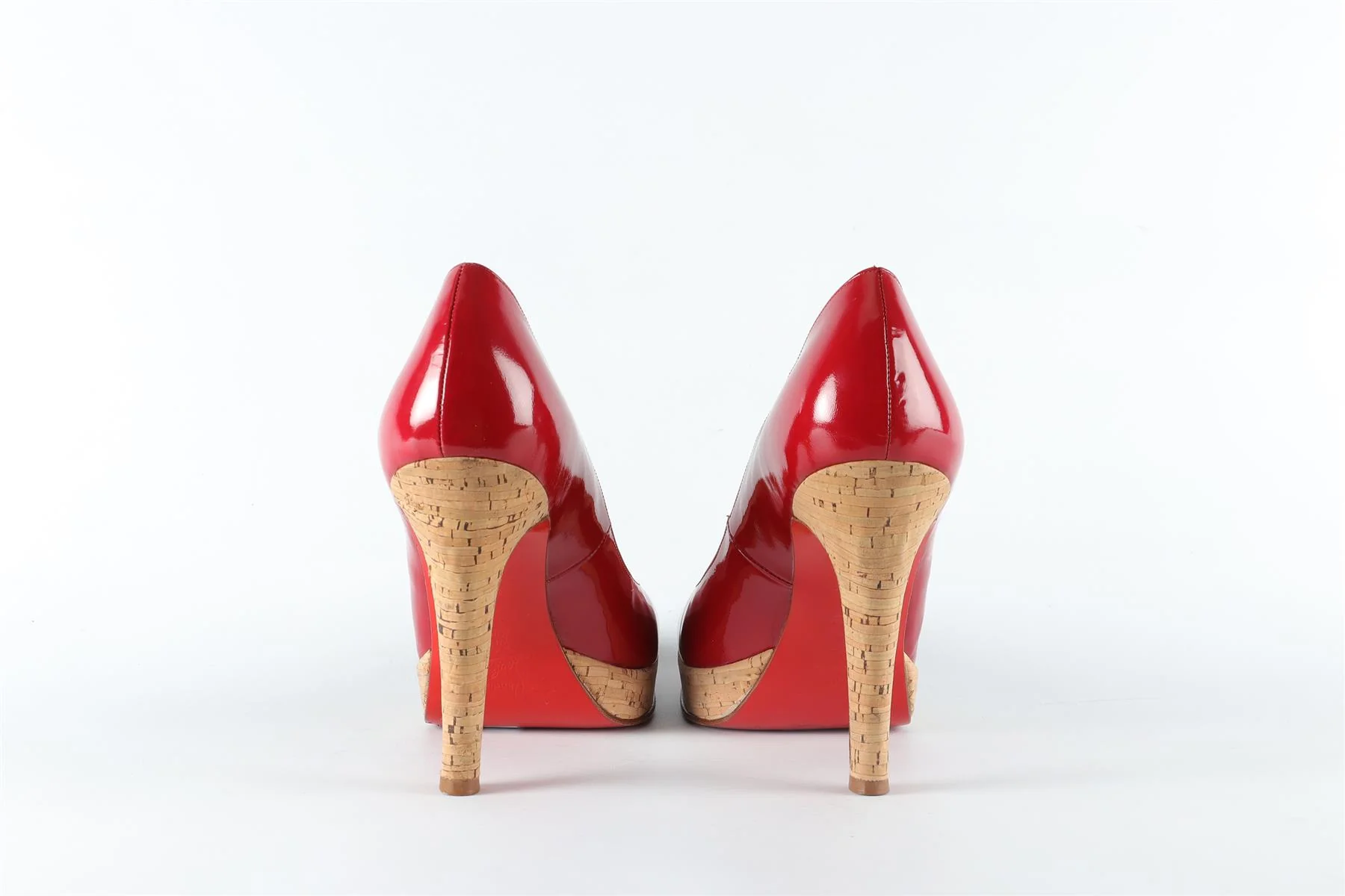 CHRISTIAN LOUBOUTIN RED PATENT LEATHER PUMPS EU 39 UK 6 US 9 - Image 5