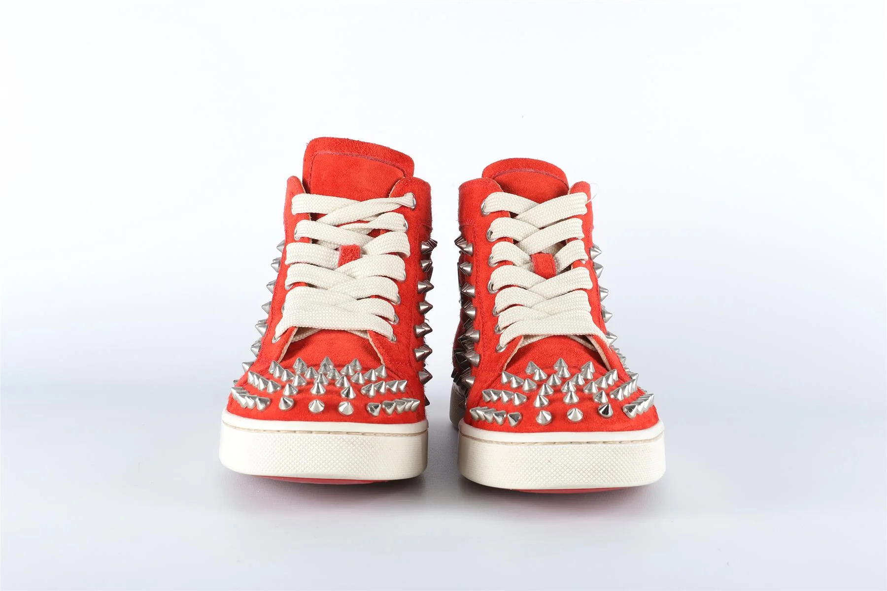 CHRISTIAN LOUBOUTIN RED ST LOUIS SUEDE SNEAKERS EU 36.5 UK 3.5 US 6.5 - Image 3