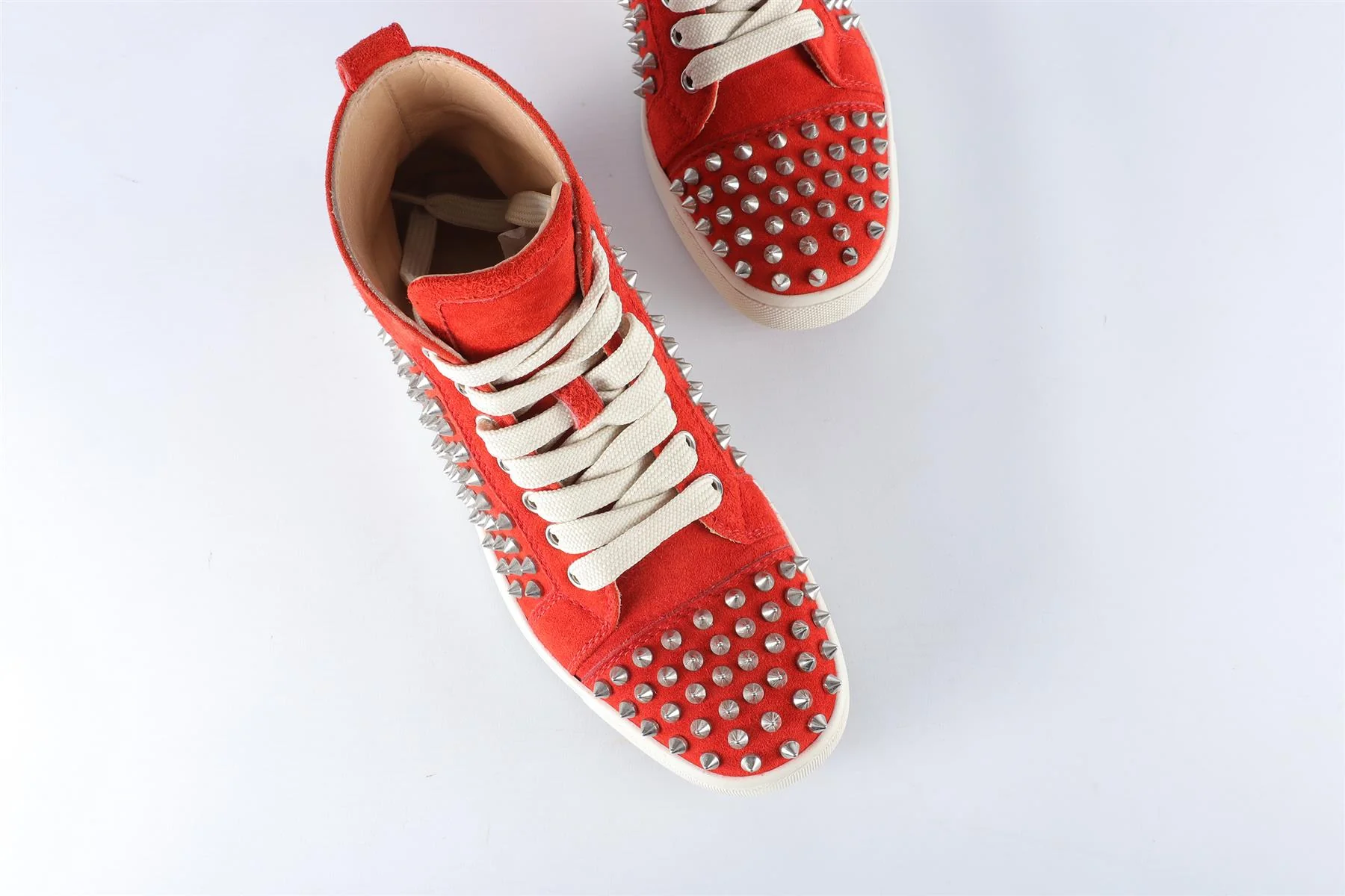CHRISTIAN LOUBOUTIN RED ST LOUIS SUEDE SNEAKERS EU 36.5 UK 3.5 US 6.5 - Image 4